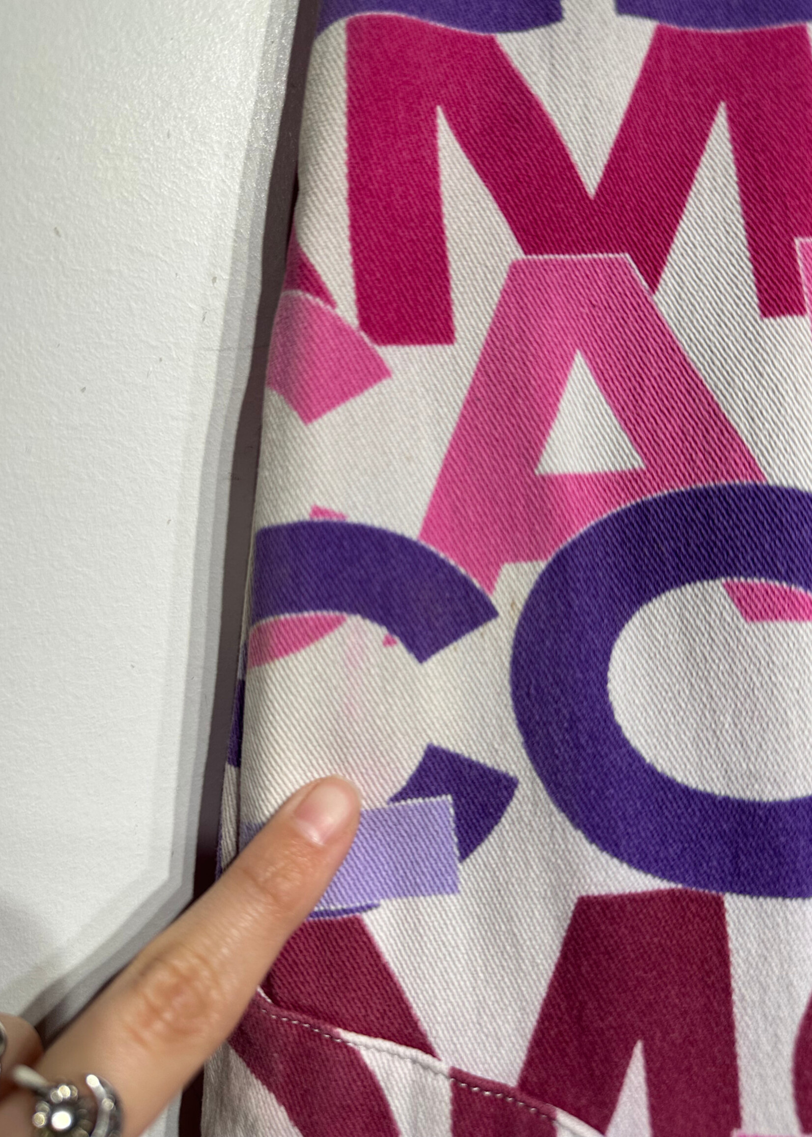 Chanel 2000 Printed Midi Skirt 42/30" As Is