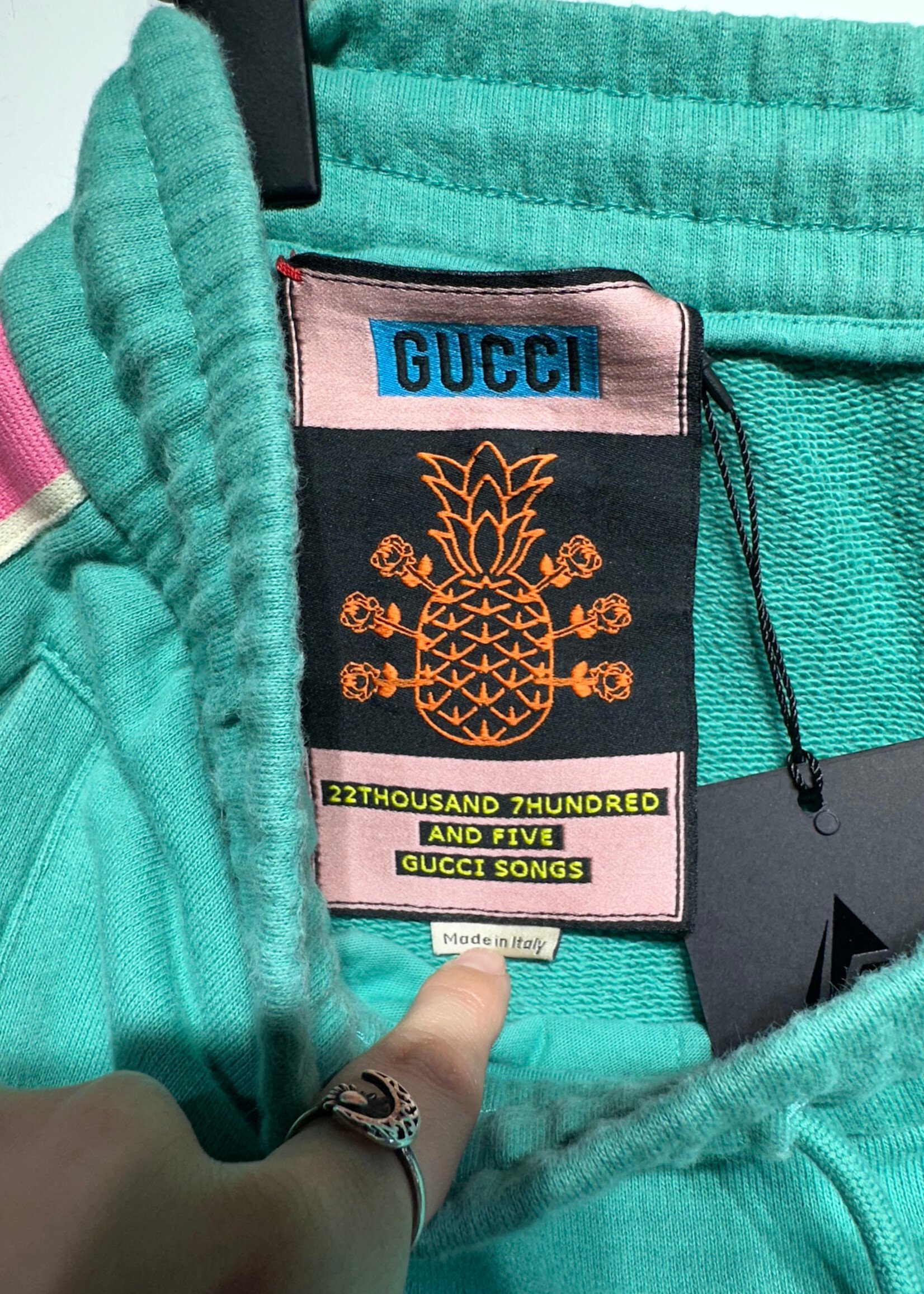 Gucci Teal/Pink Stretch Shorts As Is M/32"