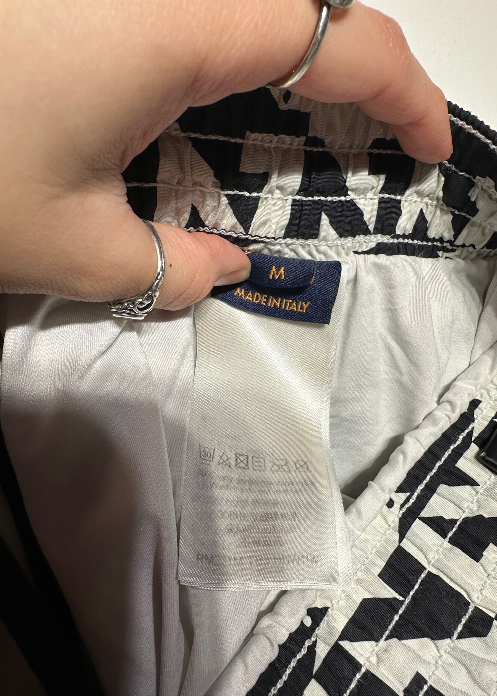 Louis Vuitton Dove Print Swim Trunks 30-34"/M As Is