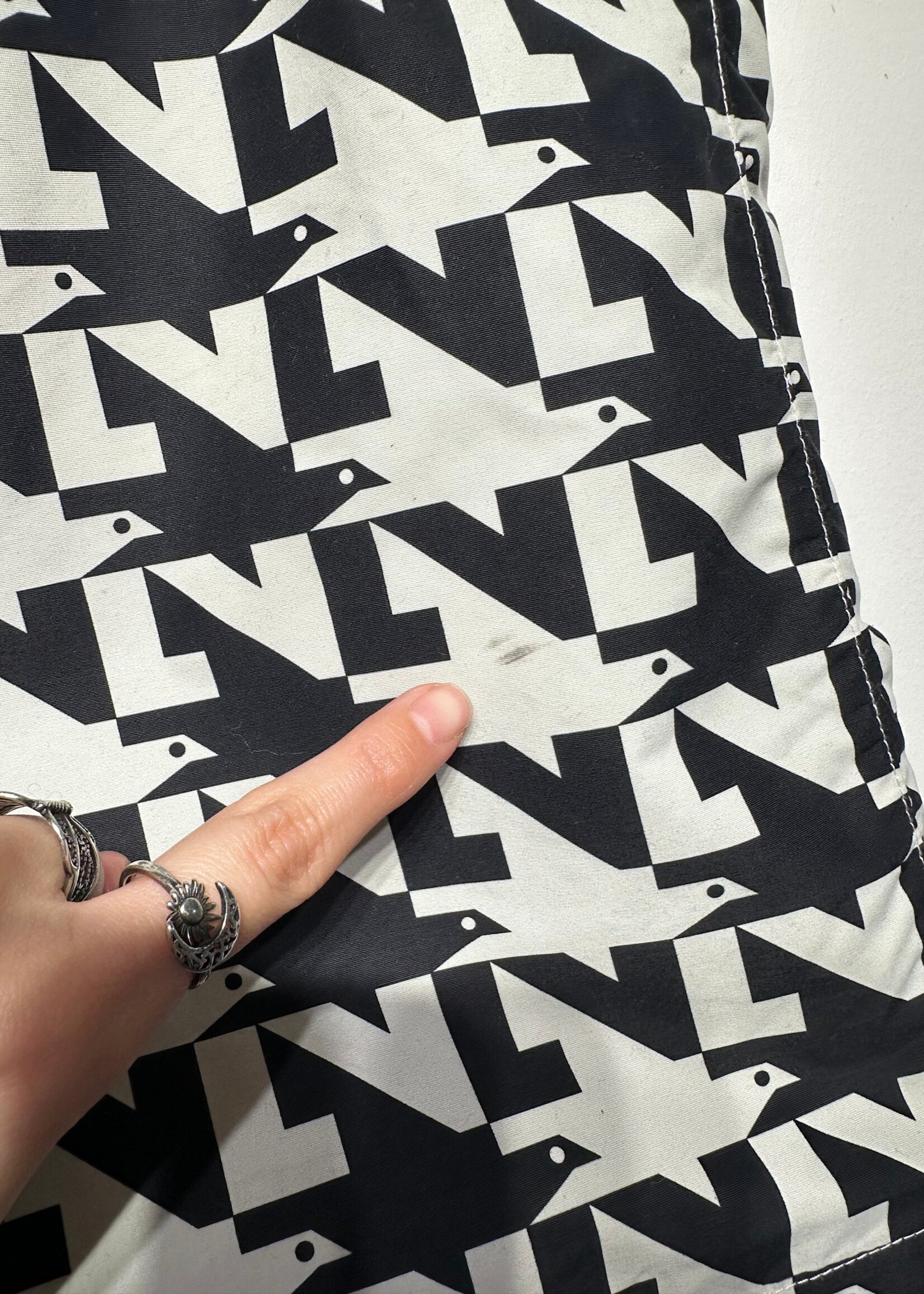 Louis Vuitton Dove Print Swim Trunks 30-34"/M As Is