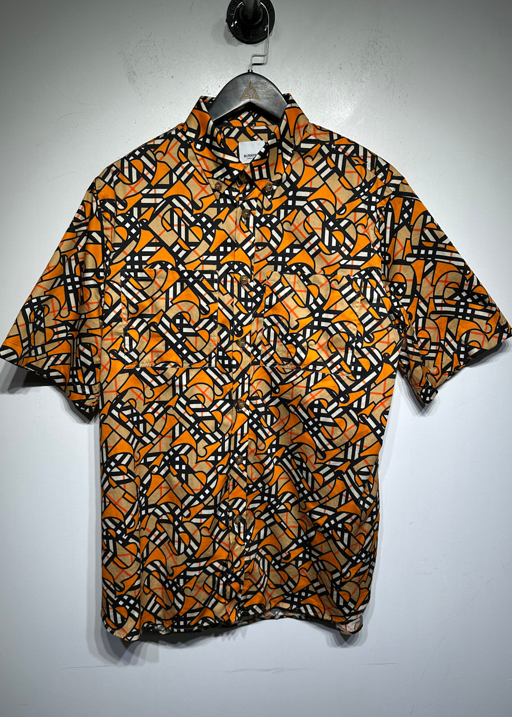 Burberry Orange Printed Nova Check Shirt M