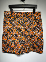 Burberry Orange Printed Nova Check Shorts 52/38"