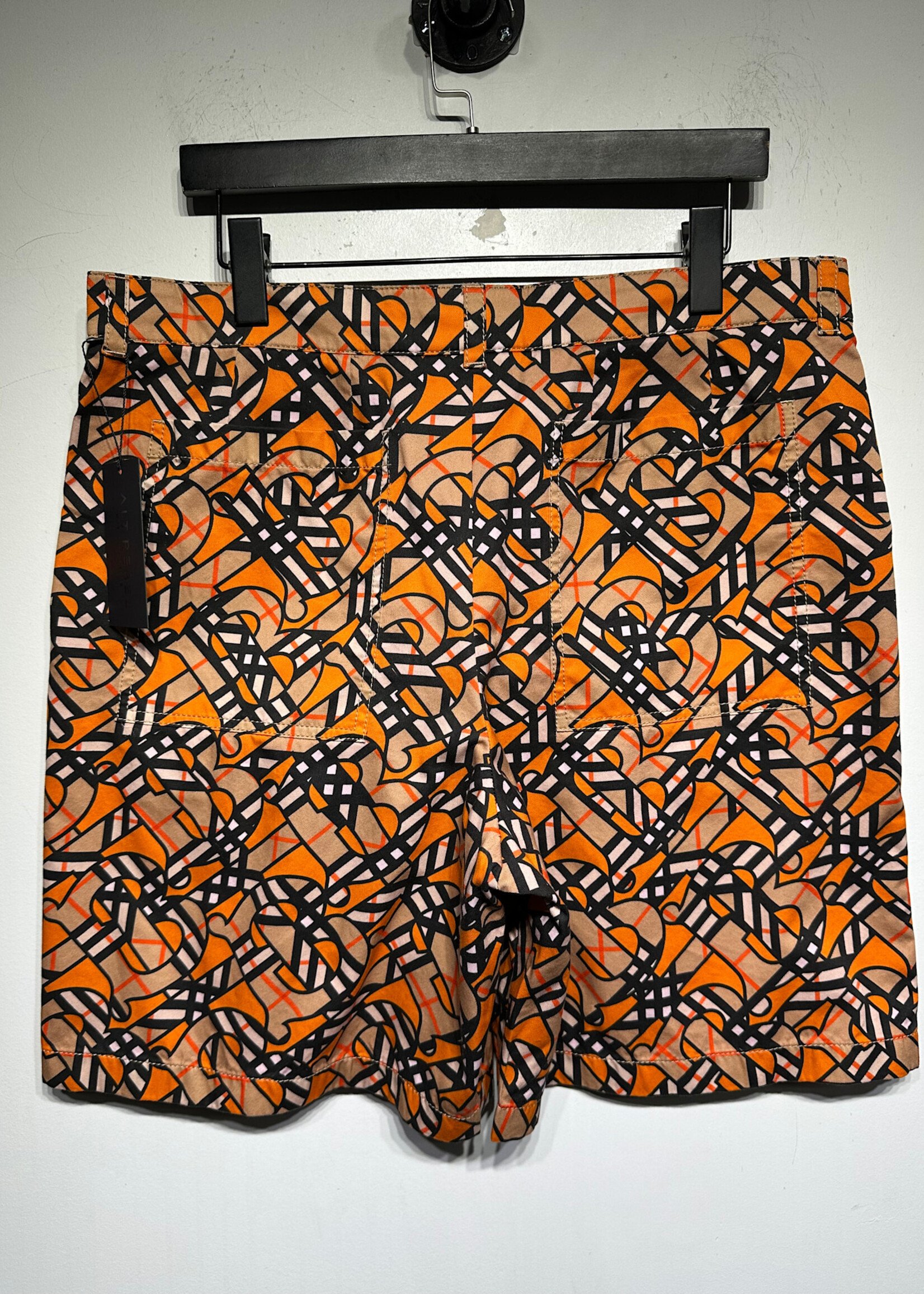 Burberry Orange Printed Nova Check Shorts 52/38"