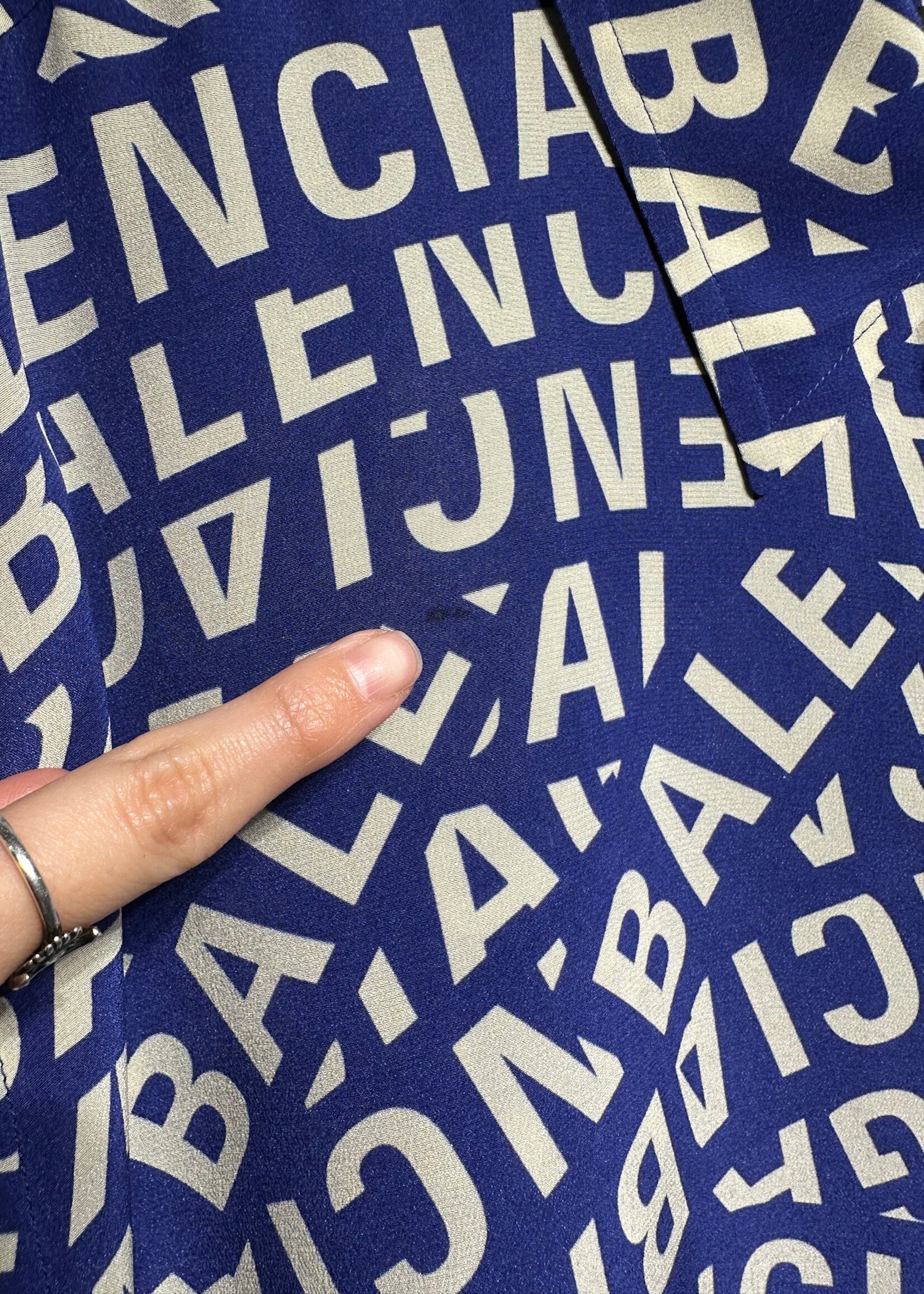 Balenciaga AOP Silk B/U 38/ Fits XXL AS IS