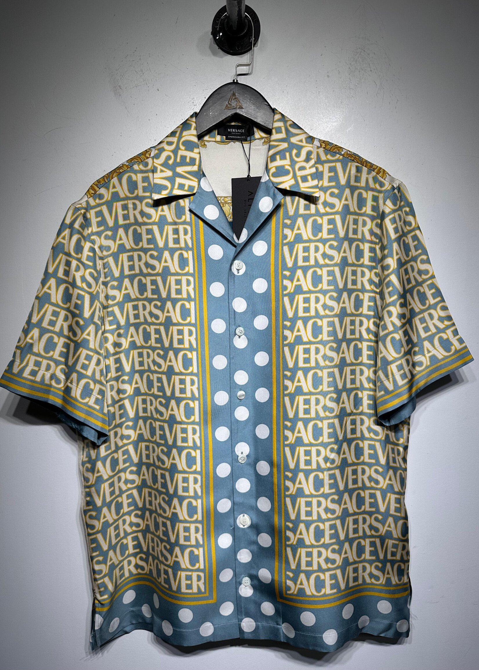 Versace Silk Baroque/Polka Dot B/U As Is 46/M