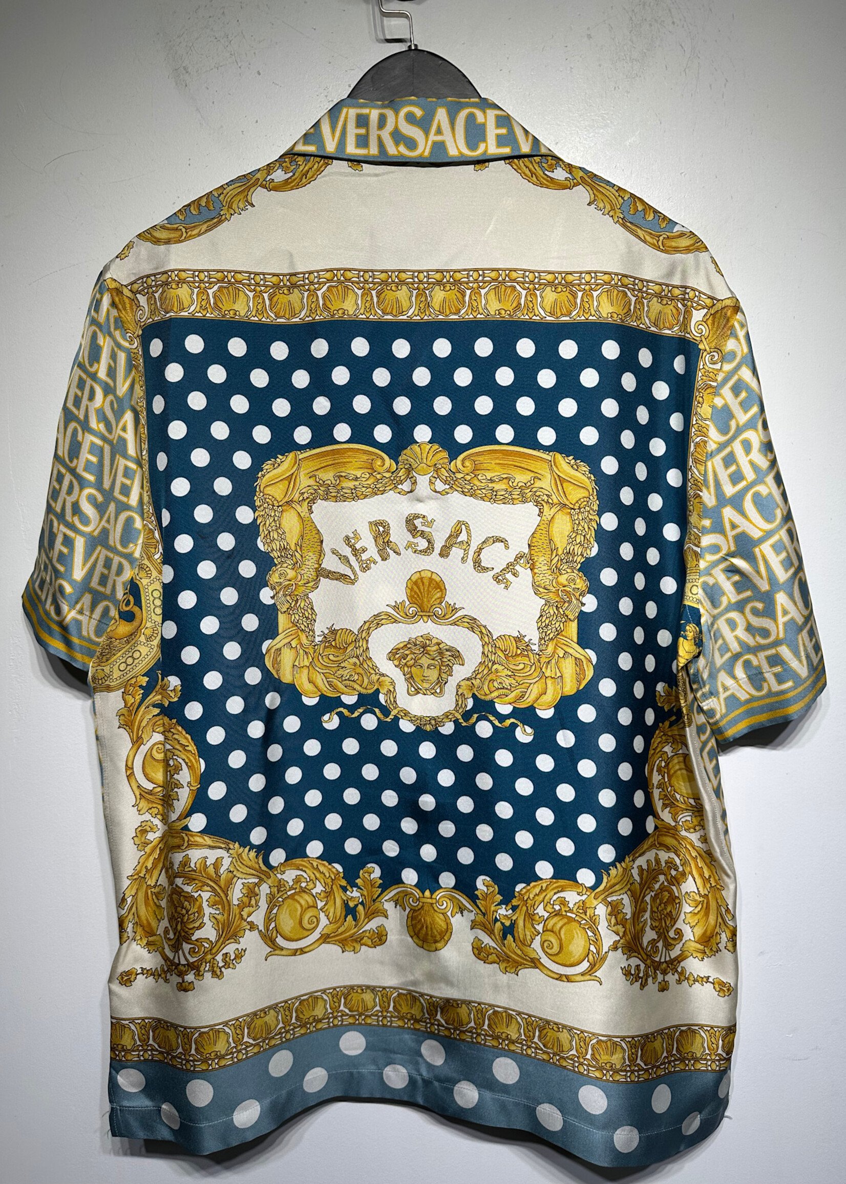 Versace Silk Baroque/Polka Dot B/U As Is 46/M