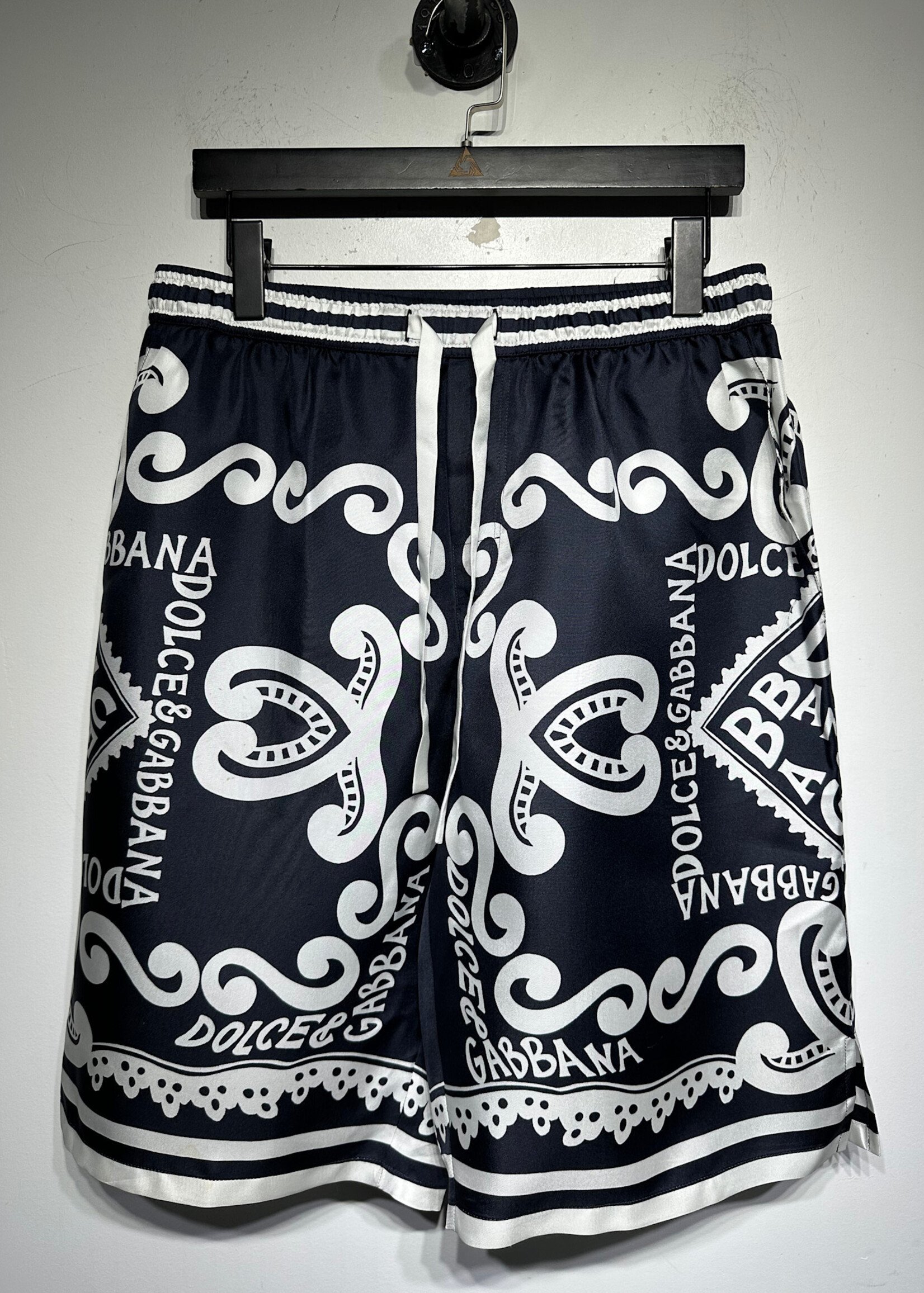 Dolce & Gabbana Printed Silk Shorts As Is 50/31-36"