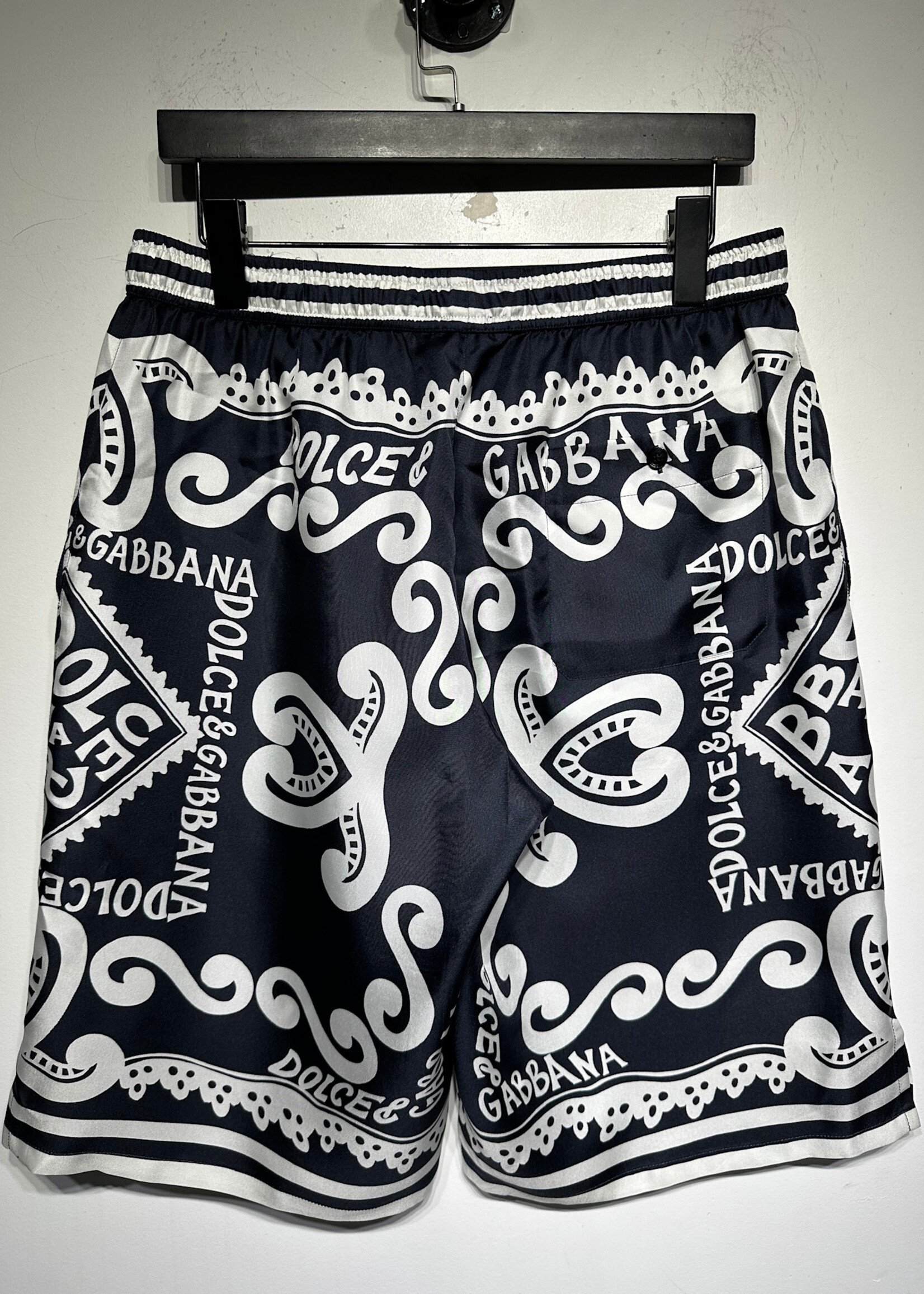 Dolce & Gabbana Printed Silk Shorts As Is 50/31-36"