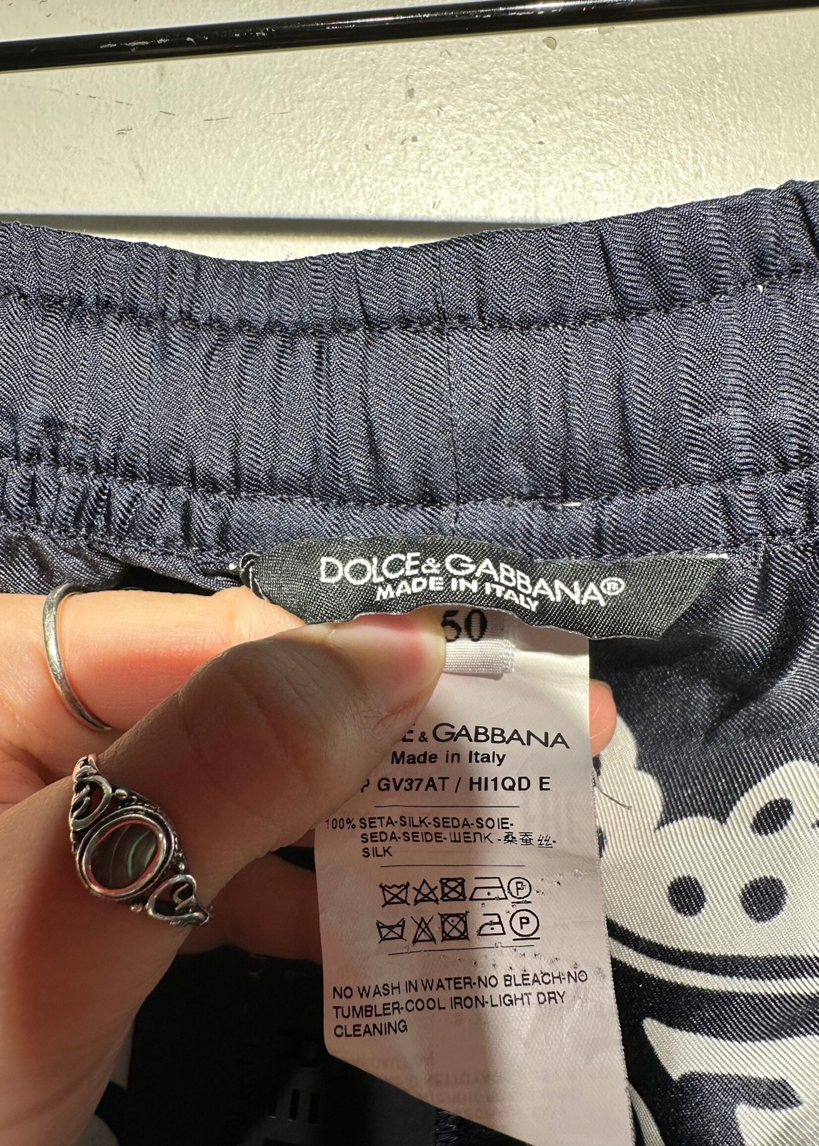 Dolce & Gabbana Printed Silk Shorts As Is 50/31-36"