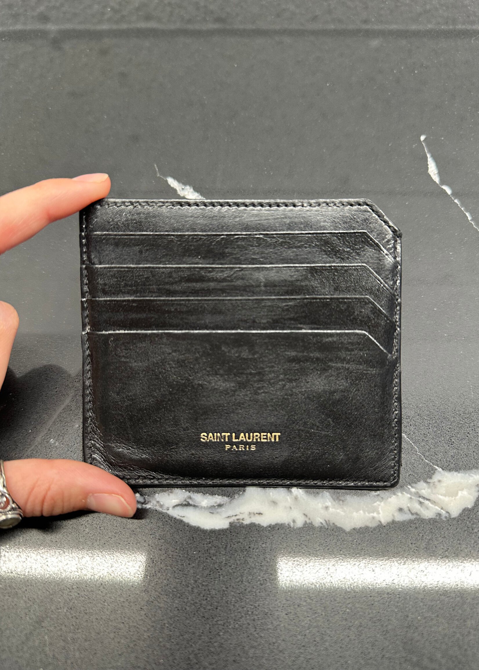 Saint Laurent Leather Card Holder