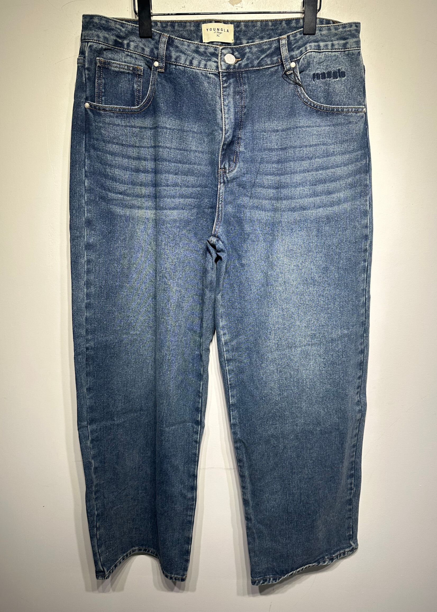 NWT Young LA Dark Wash Baggy Jeans Masc 36