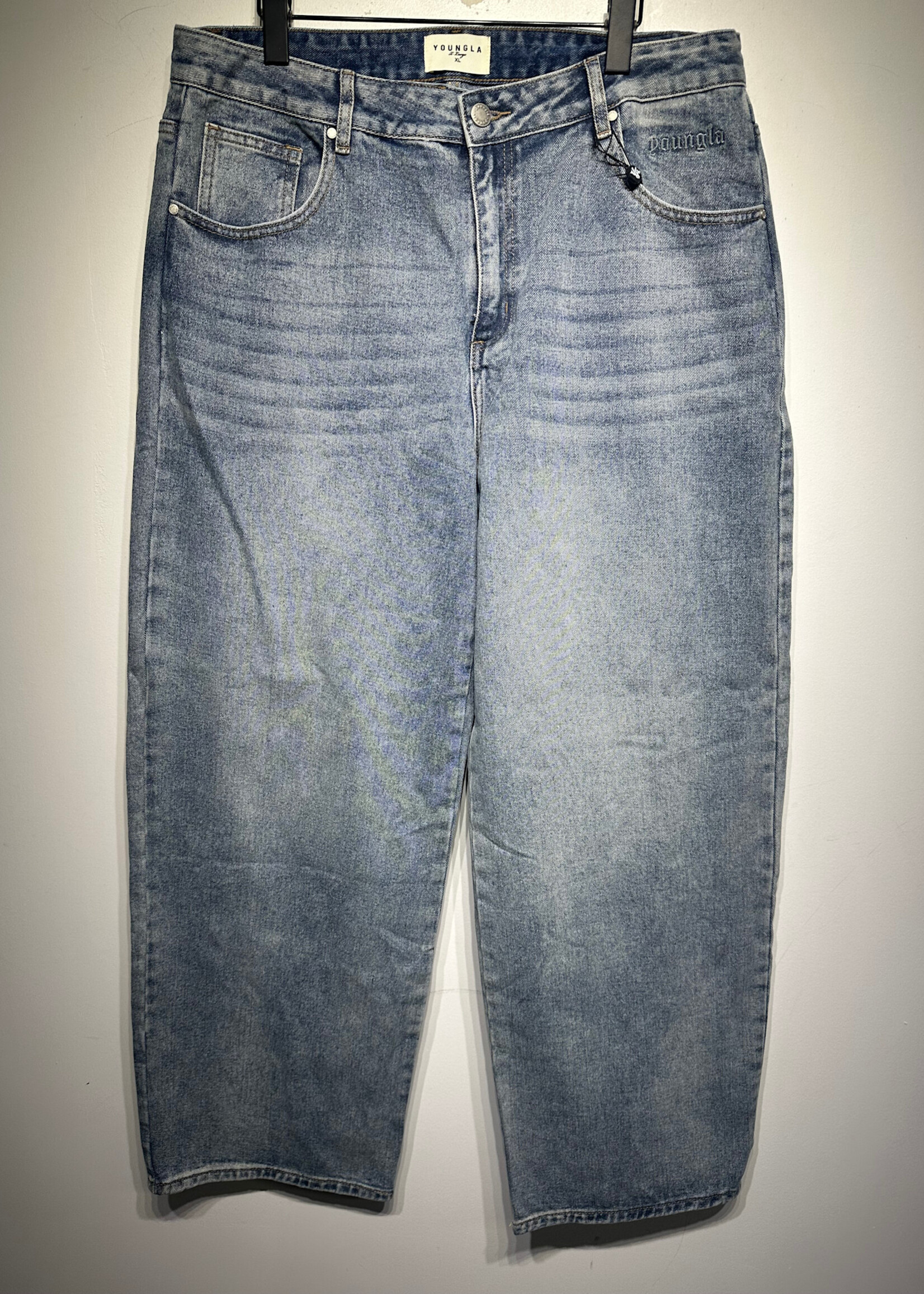 NWT Young LA Light Wash Baggy Jeans Masc 36