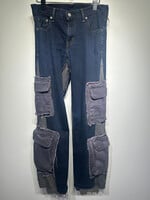 Levis Dark Indigo DIY Cargo Flared Denim Masc 30