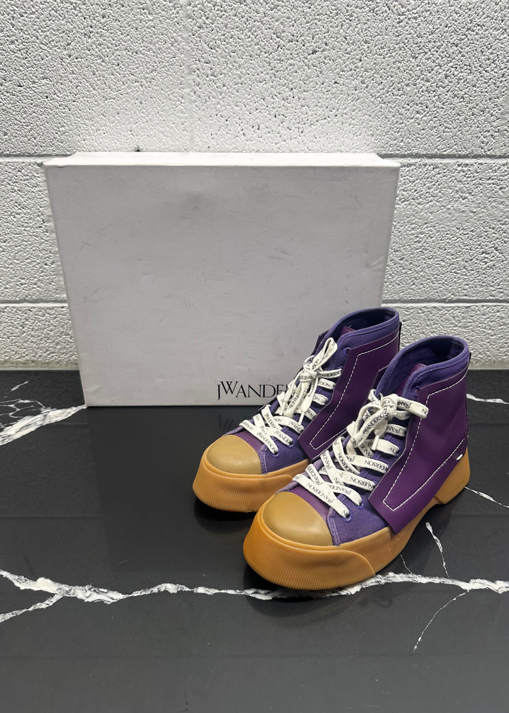 JW Anderson Purple Leather/Canvas Hi-Tops Masc 7