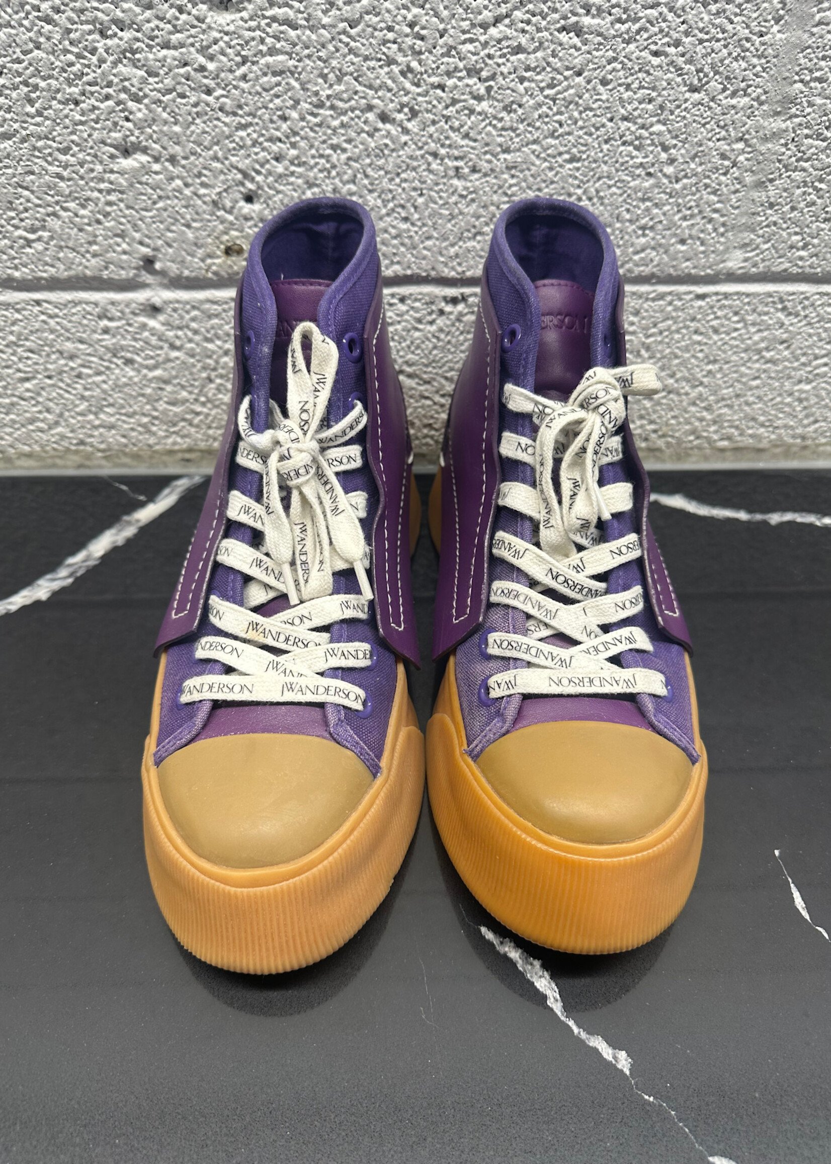 JW Anderson Purple Leather/Canvas Hi-Tops Masc 7