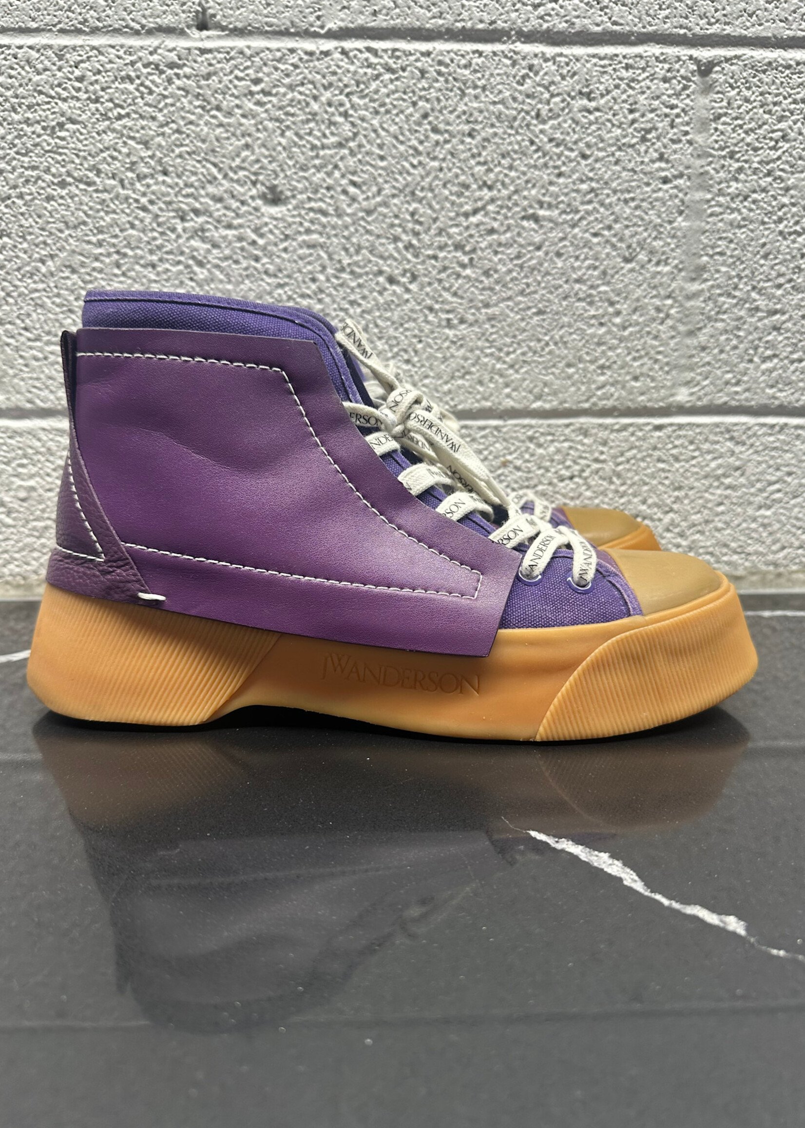 JW Anderson Purple Leather/Canvas Hi-Tops Masc 7