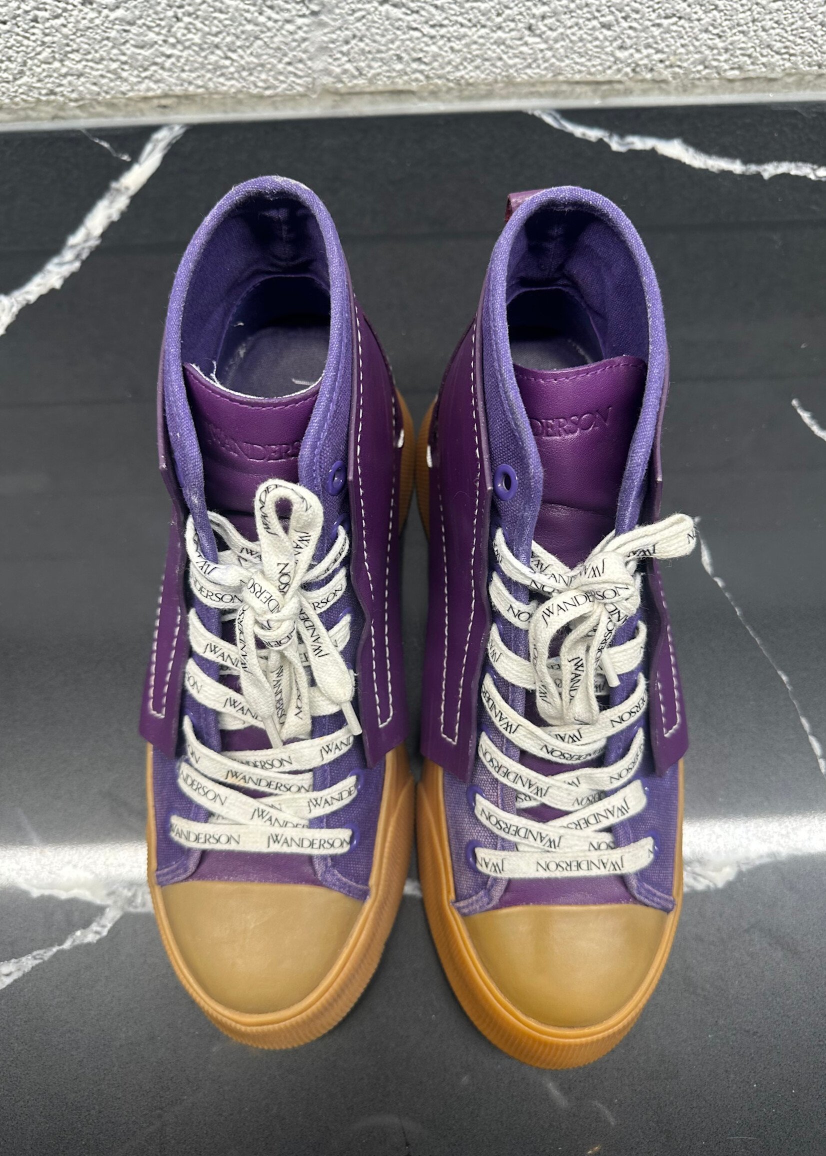 JW Anderson Purple Leather/Canvas Hi-Tops Masc 7