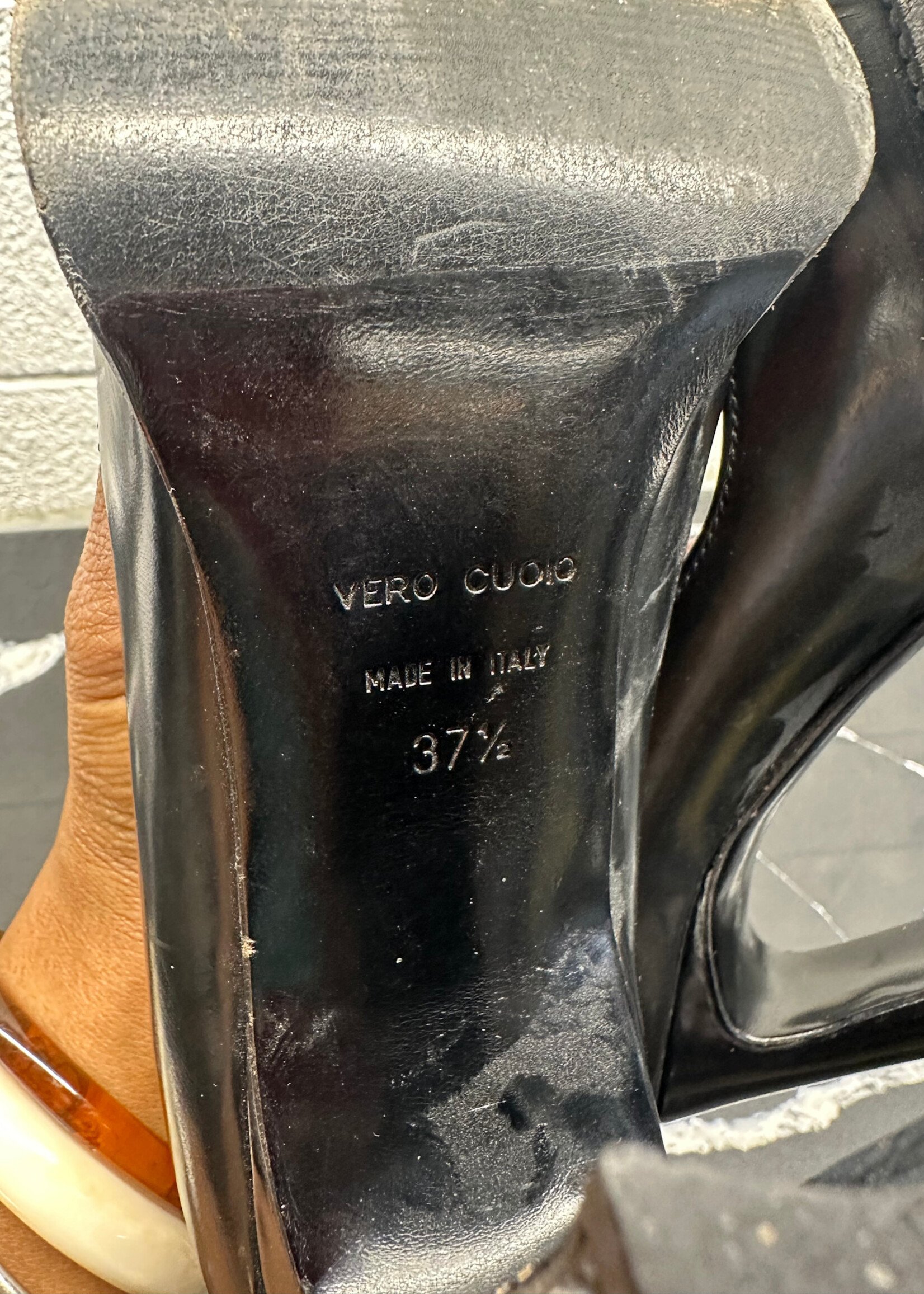 00s Dolce & Gabbana Square Toe Heel 37.5/7.5 AS IS