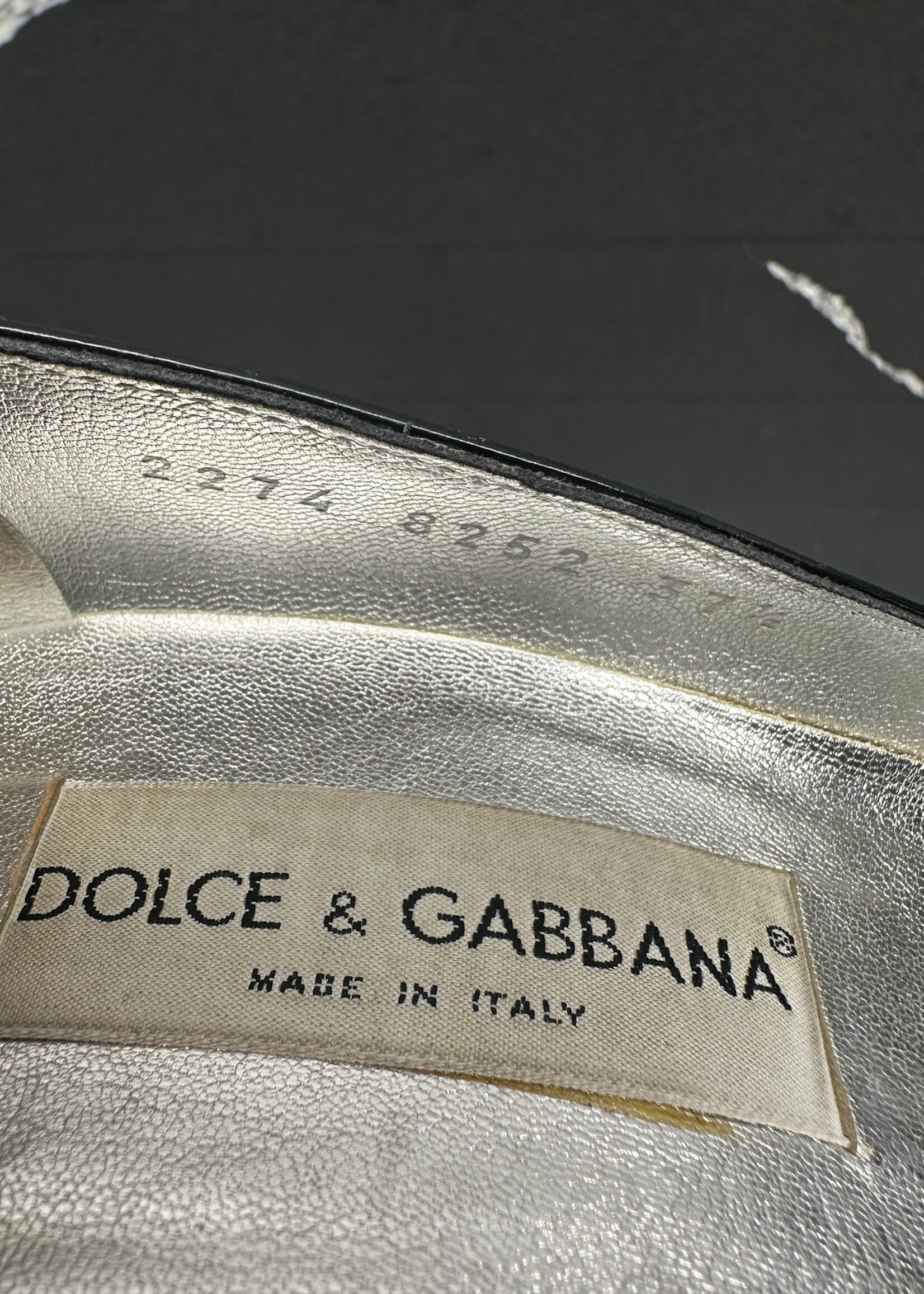 00s Dolce & Gabbana Square Toe Heel 37.5/7.5 AS IS