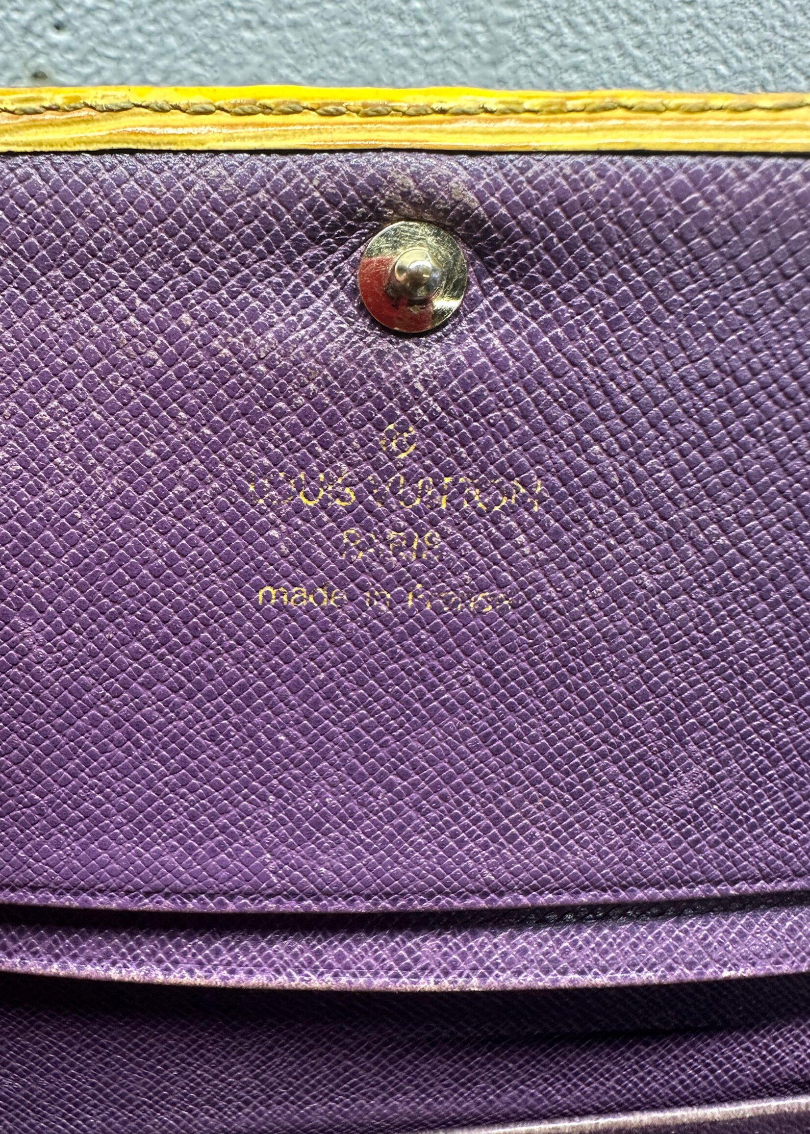 Louis Vuitton Yellow "Sarah Wallet" OS AS IS