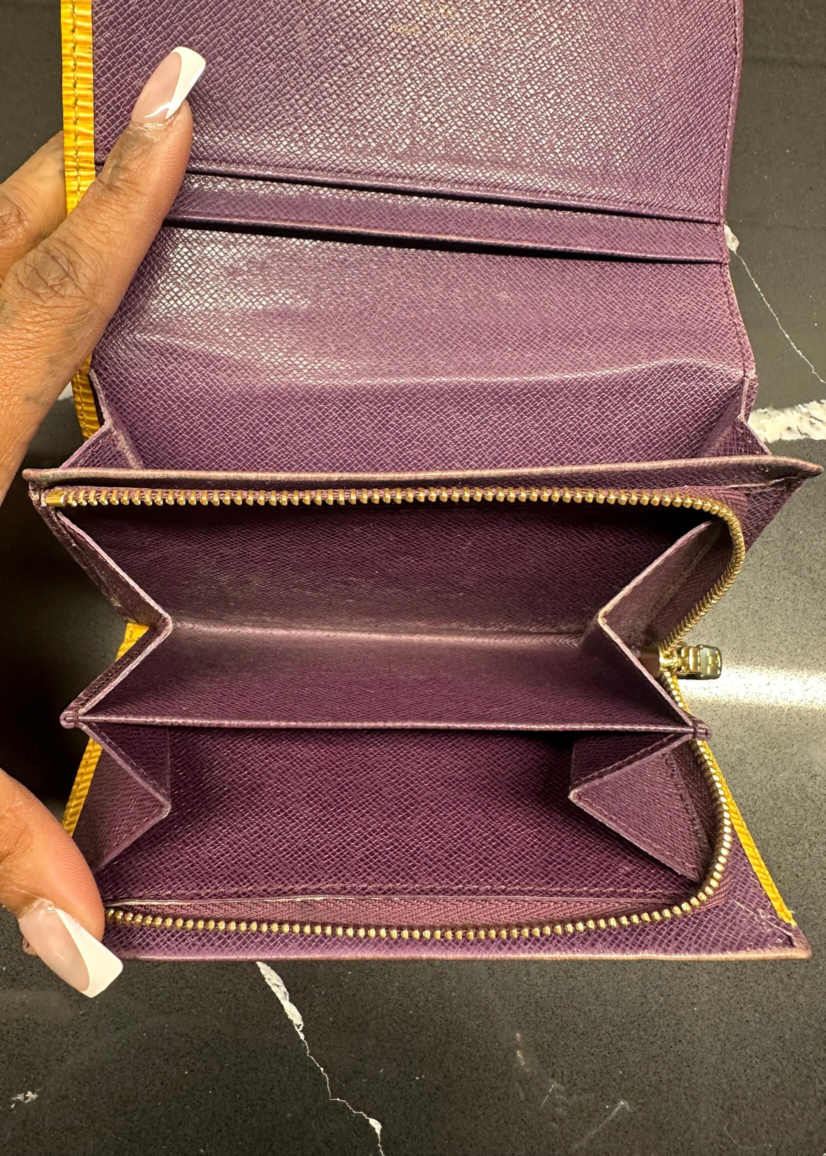 Louis Vuitton Yellow "Sarah Wallet" OS AS IS