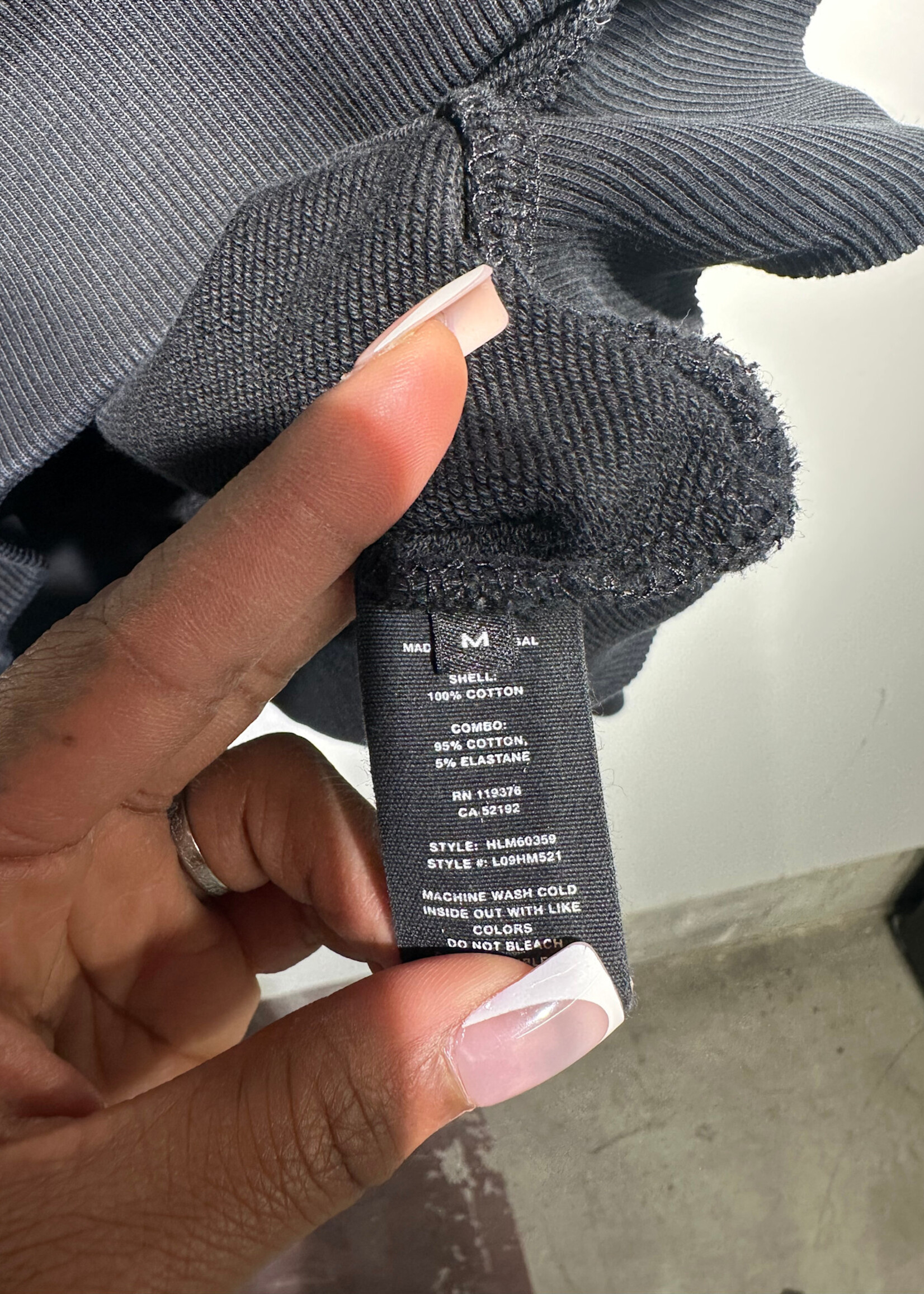 Helmut Lang Black Spellout Hoodie M