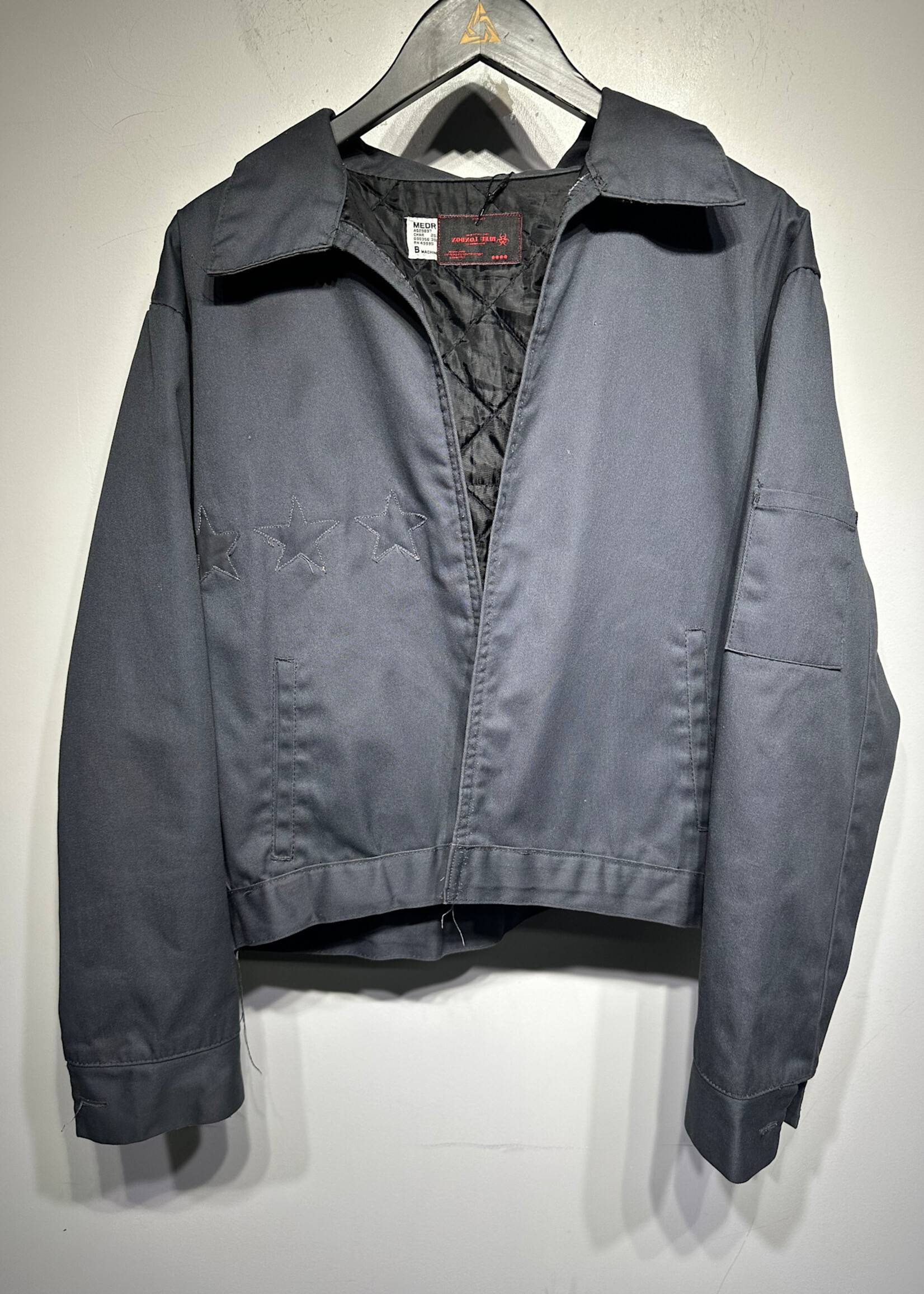 Bleu London Dark Grey Cropped Jacket M Fem As IS