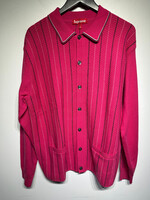 Supreme Hot Pink Button Up Sweater L