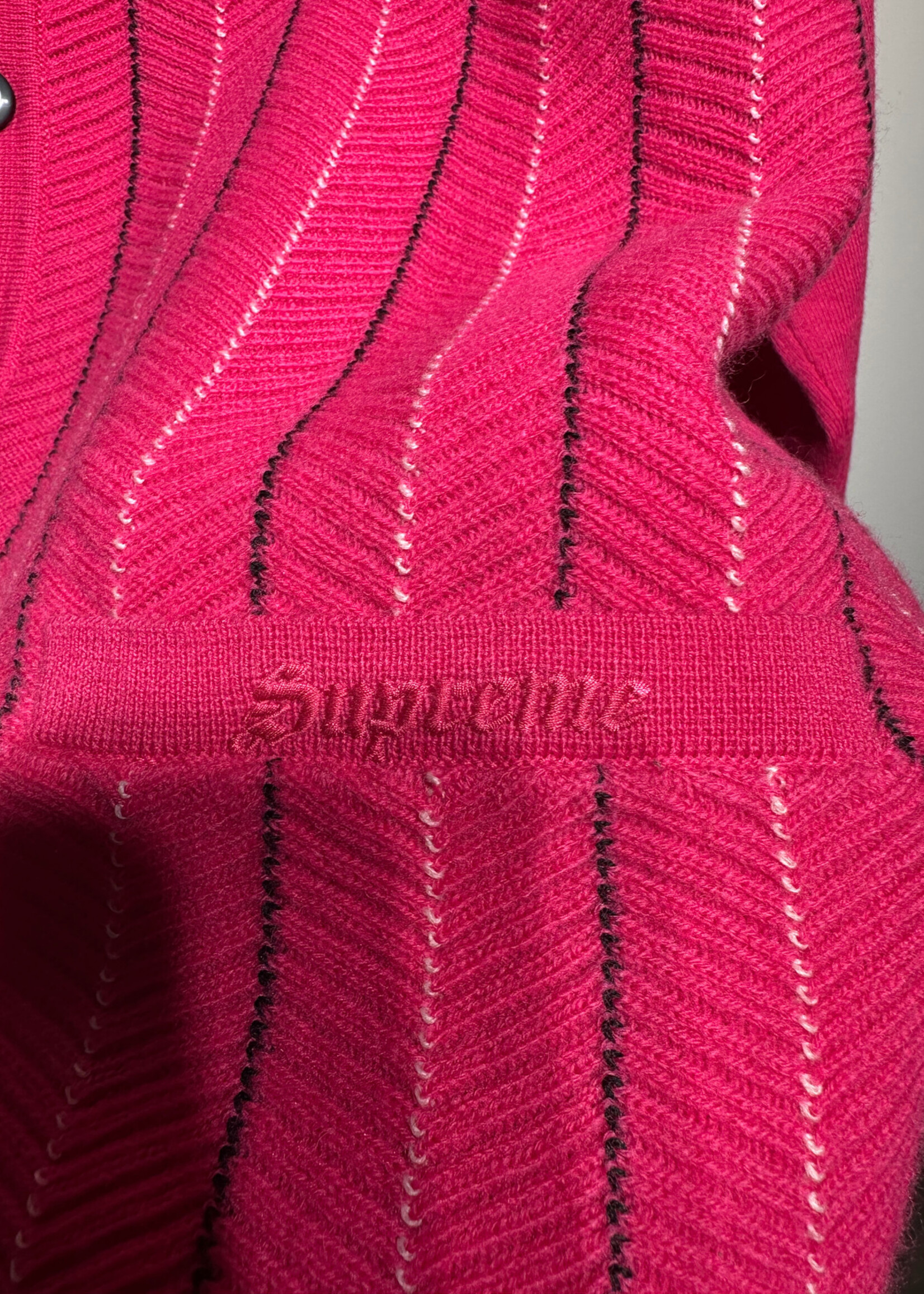 Supreme Hot Pink Button Up Sweater L