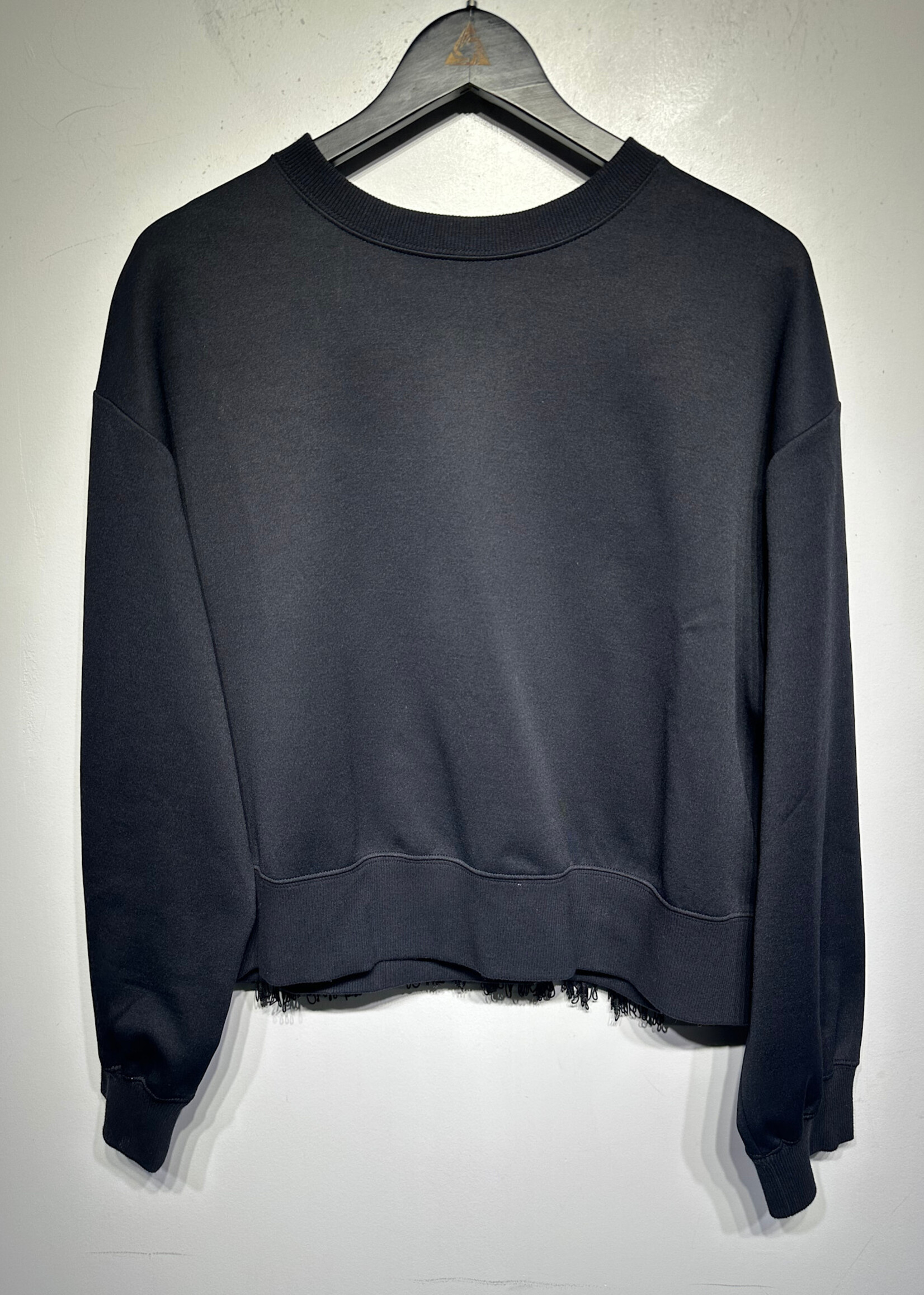 MCM Black Fringe Sweater Fem M