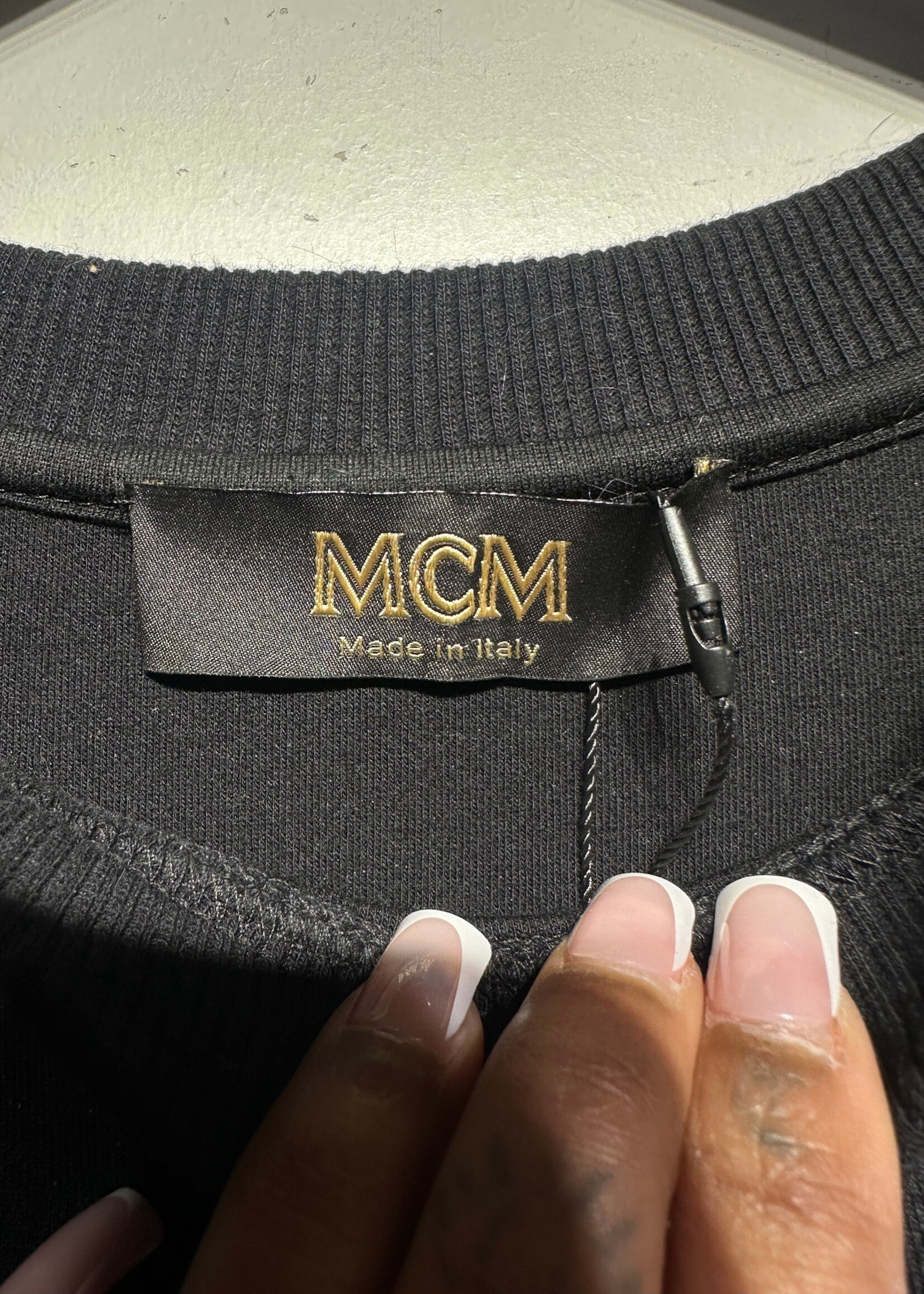 MCM Black Fringe Sweater Fem M