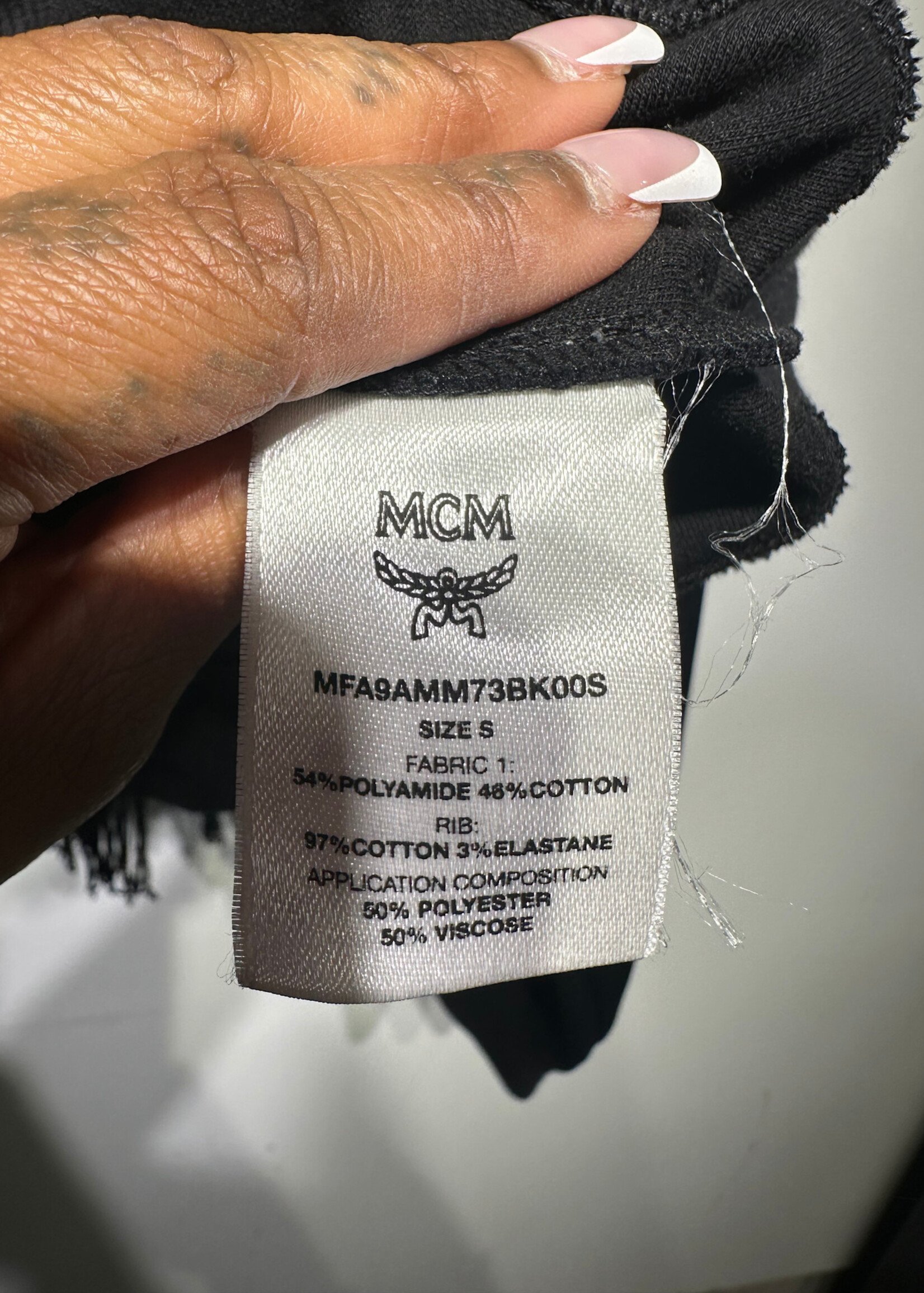 MCM Black Fringe Sweater Fem M