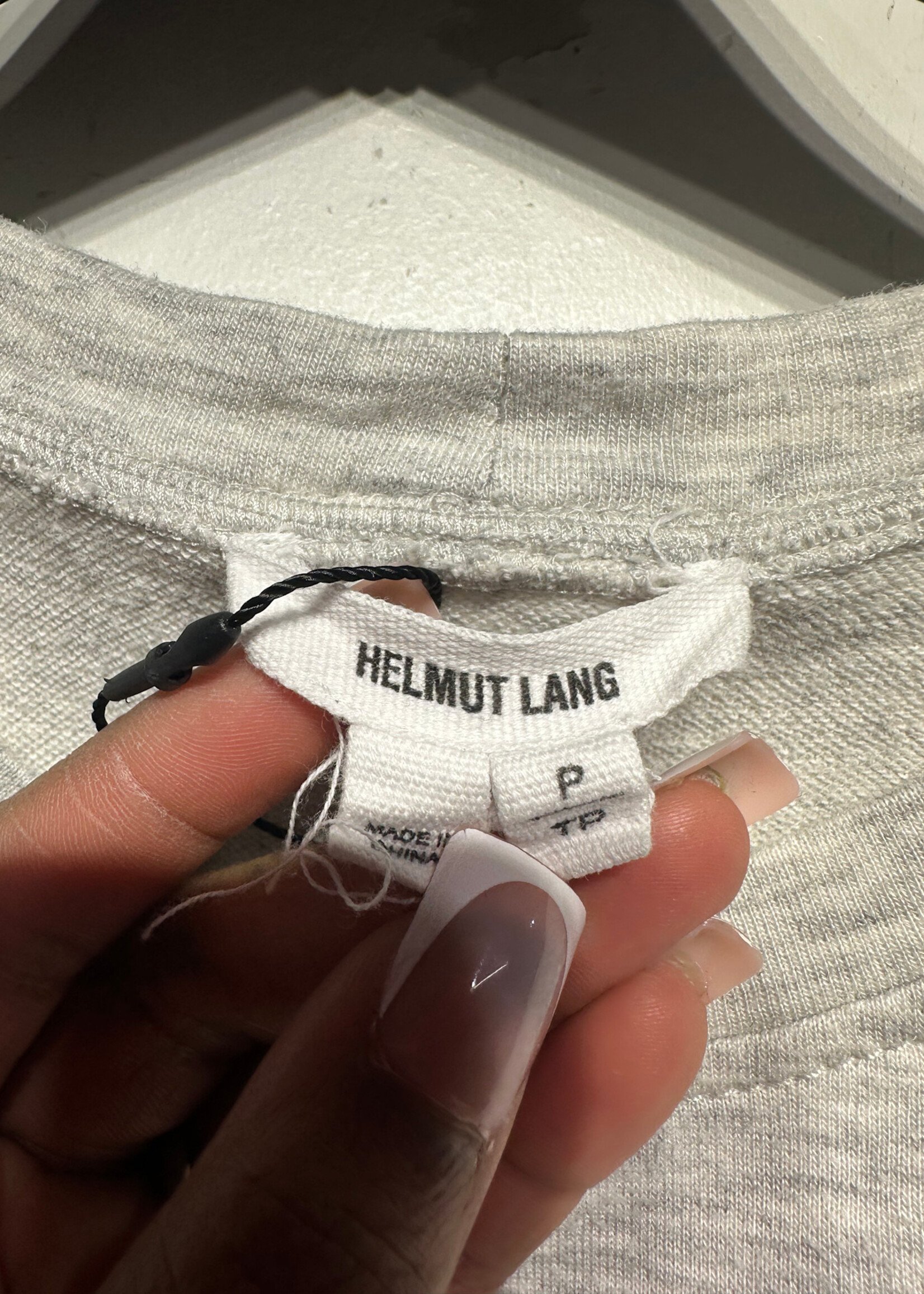 Helmut Lang Grey Crop Sweater XS
