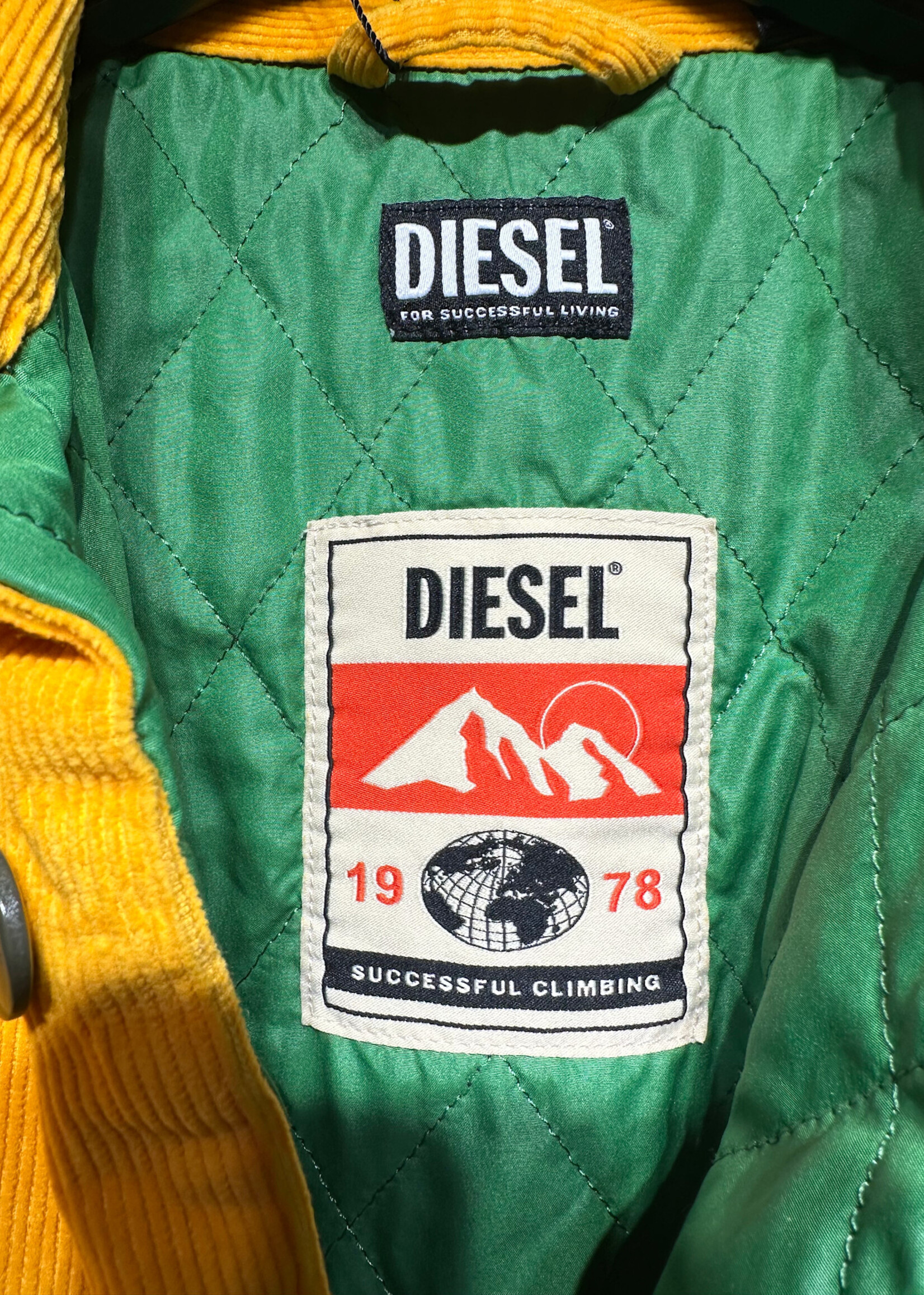 Diesel Yellow Corduroy B/U Jacket M