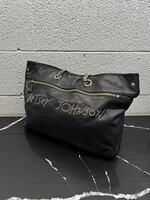 BETSEY JOHNSON BLACK GOLD STUDDED BAG