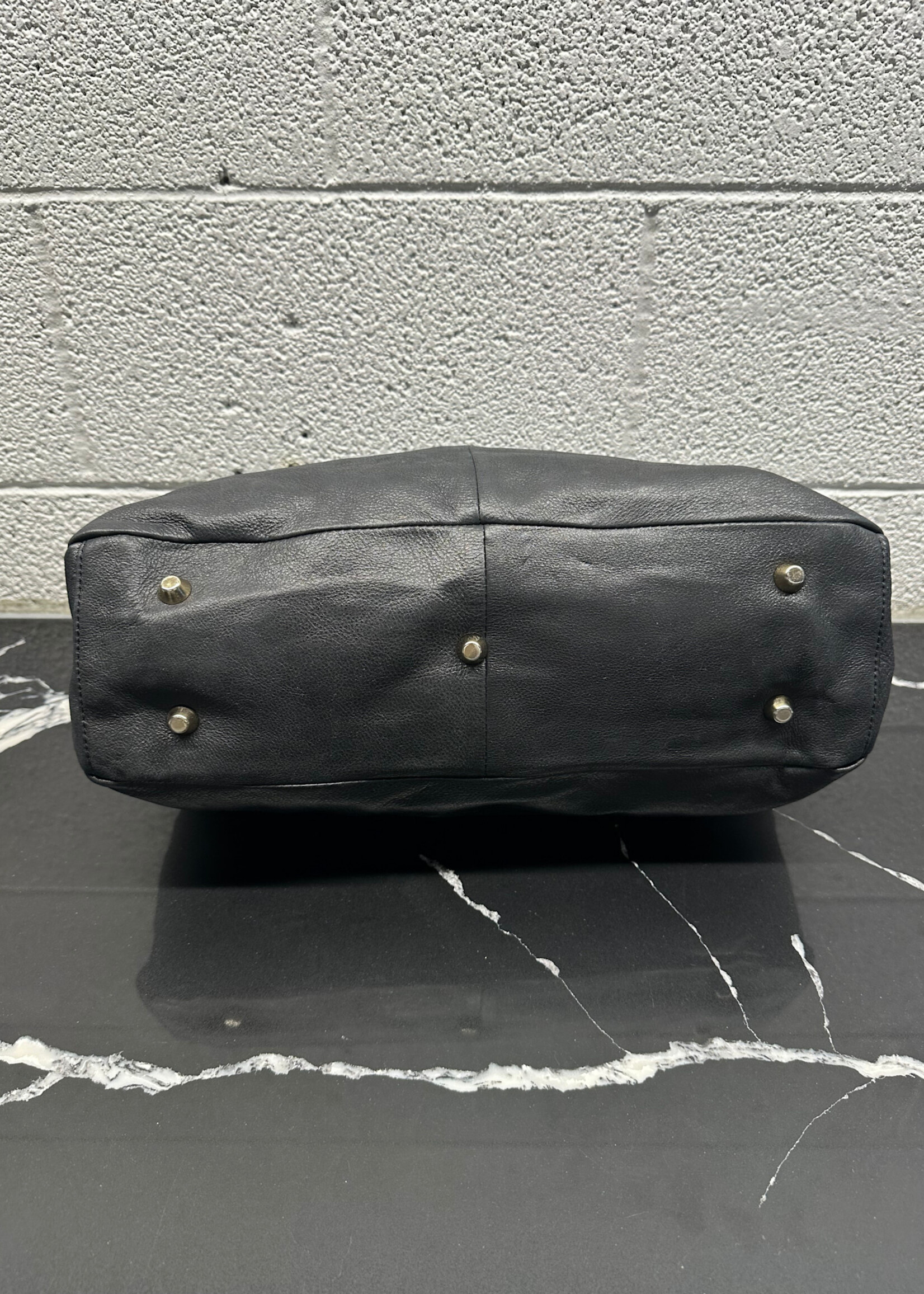 BETSEY JOHNSON BLACK GOLD STUDDED BAG