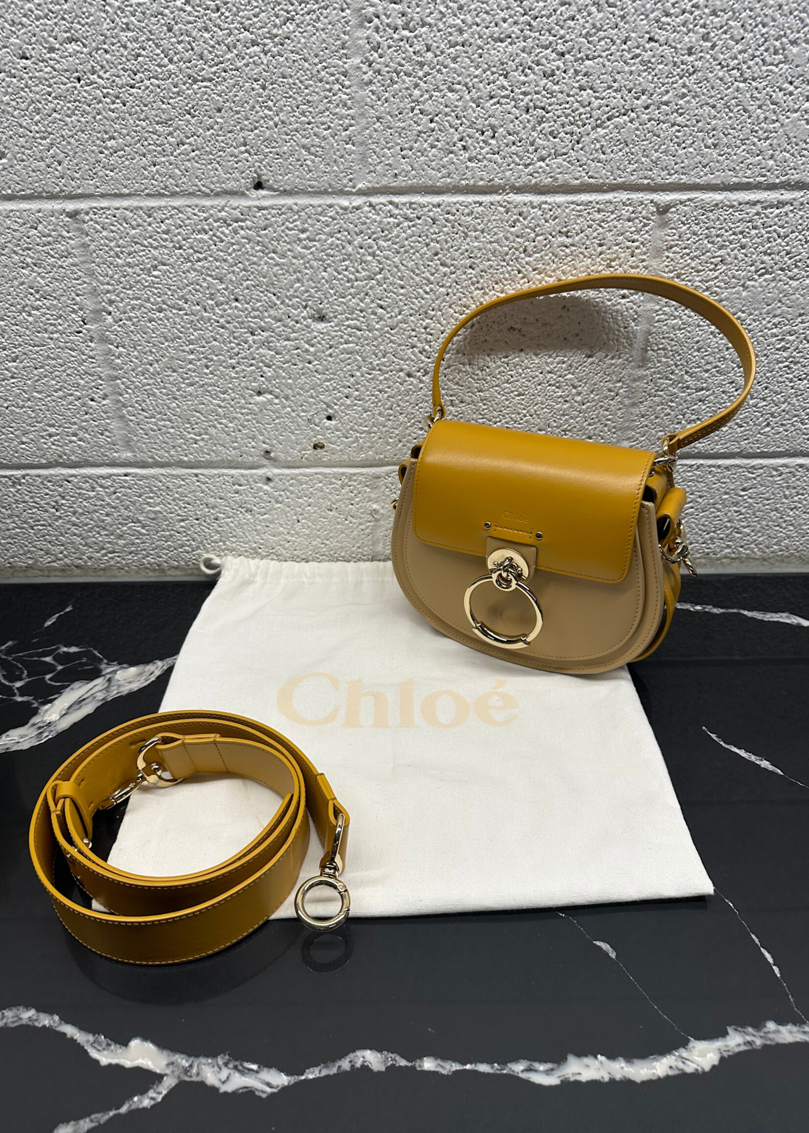 Chloe Tess Tan Leather Purse