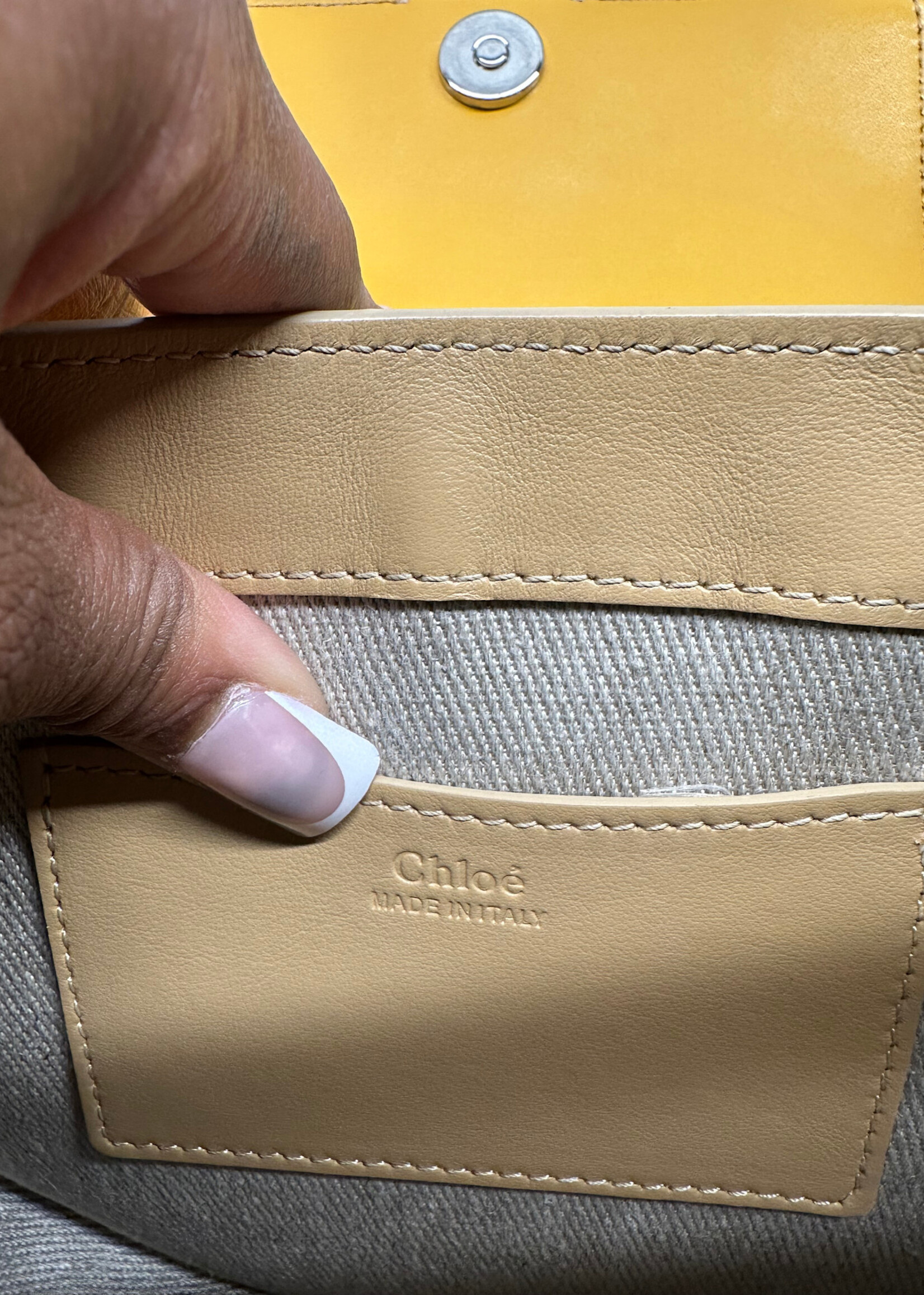 Chloe Tess Tan Leather Purse