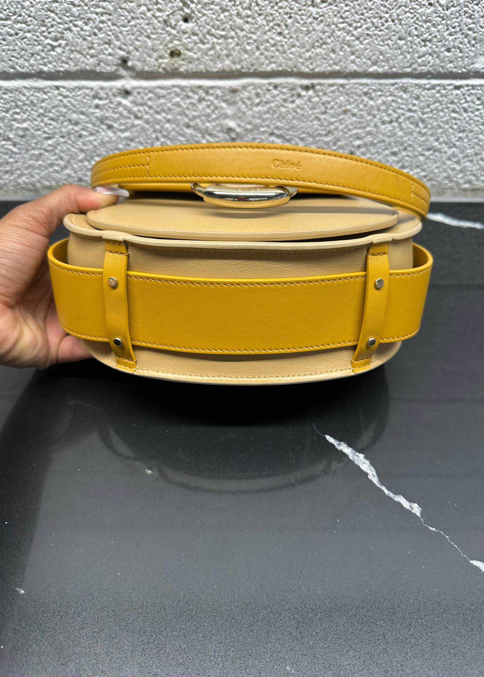 Chloe Tess Tan Leather Purse