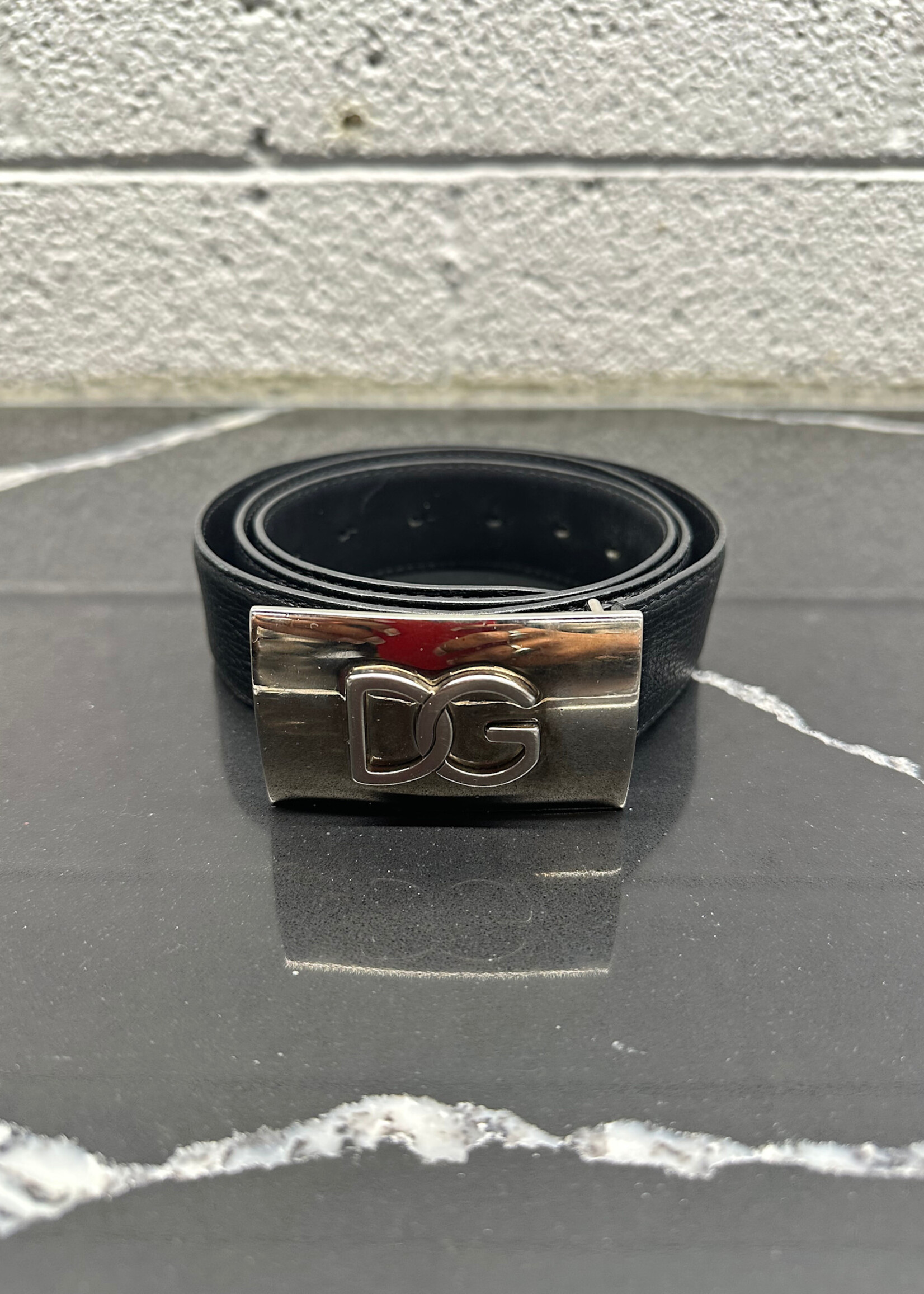 Dolce & Gabbana Silver Square Buckle Belt OS
