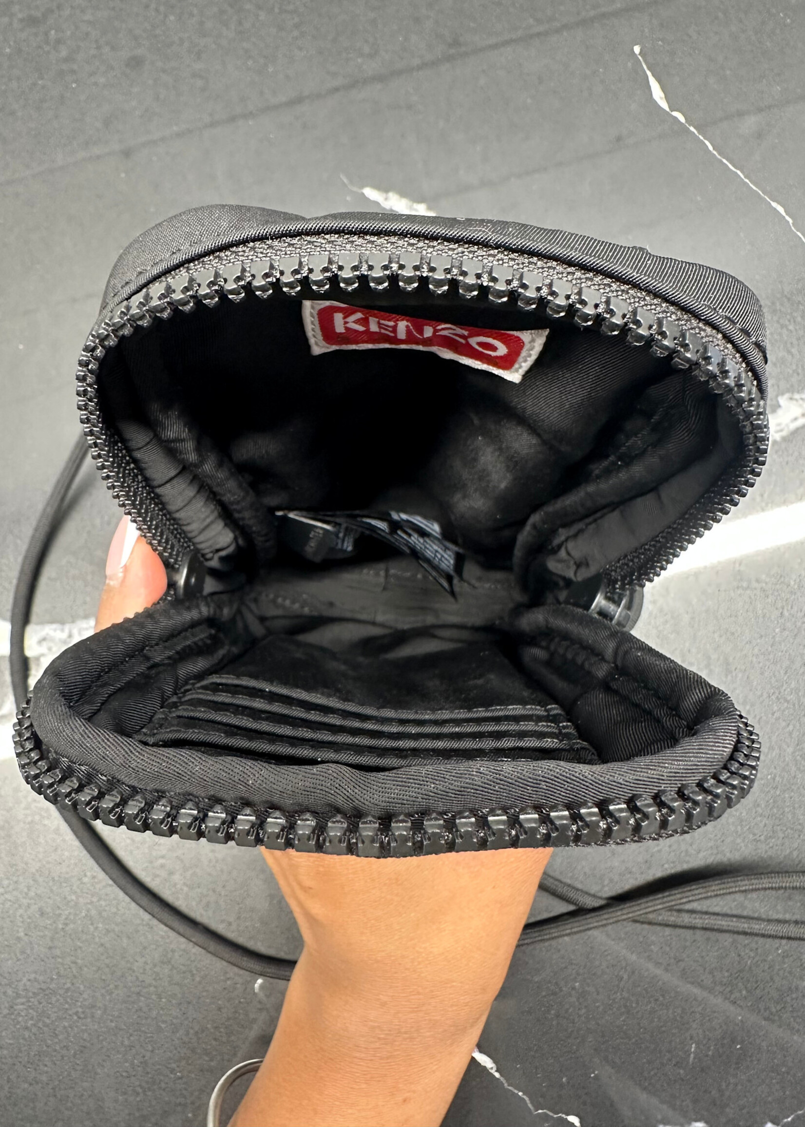 Kenzo Mini Black Orange Patch Bag