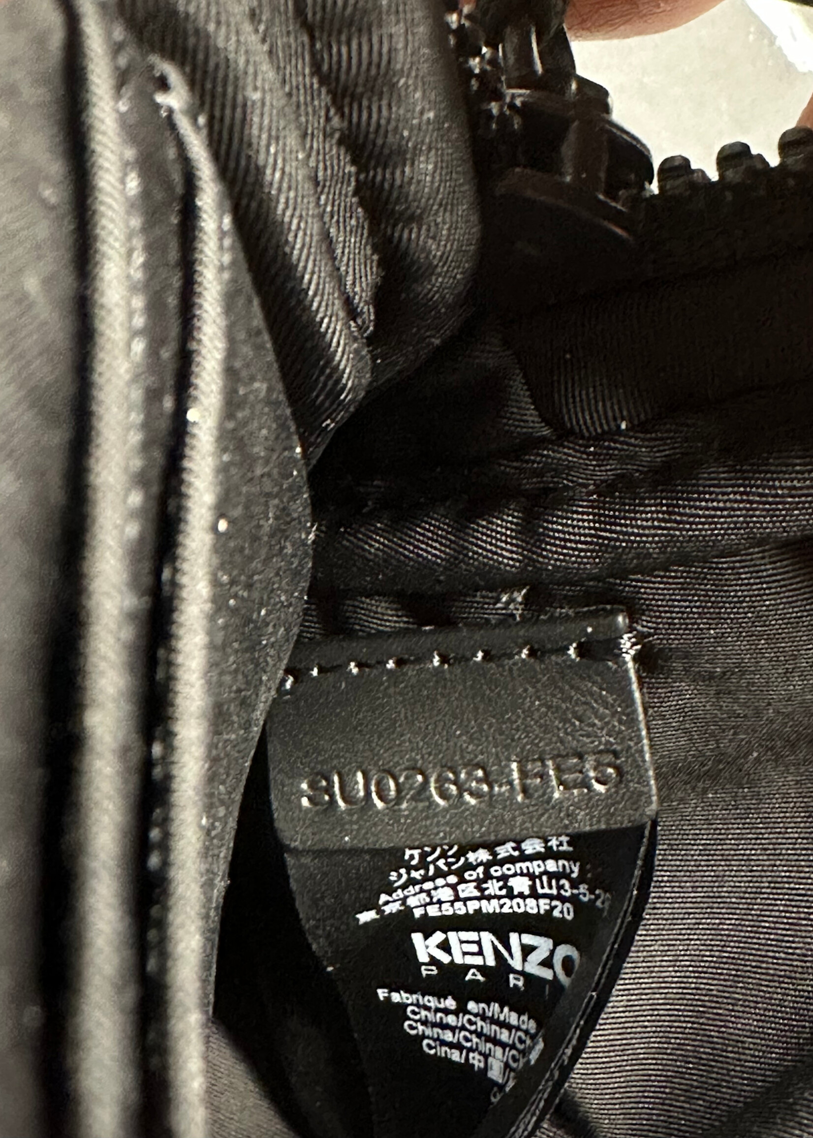 Kenzo Mini Black Orange Patch Bag