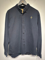 OVO Black Gold Mini Logo B/U Shirt L