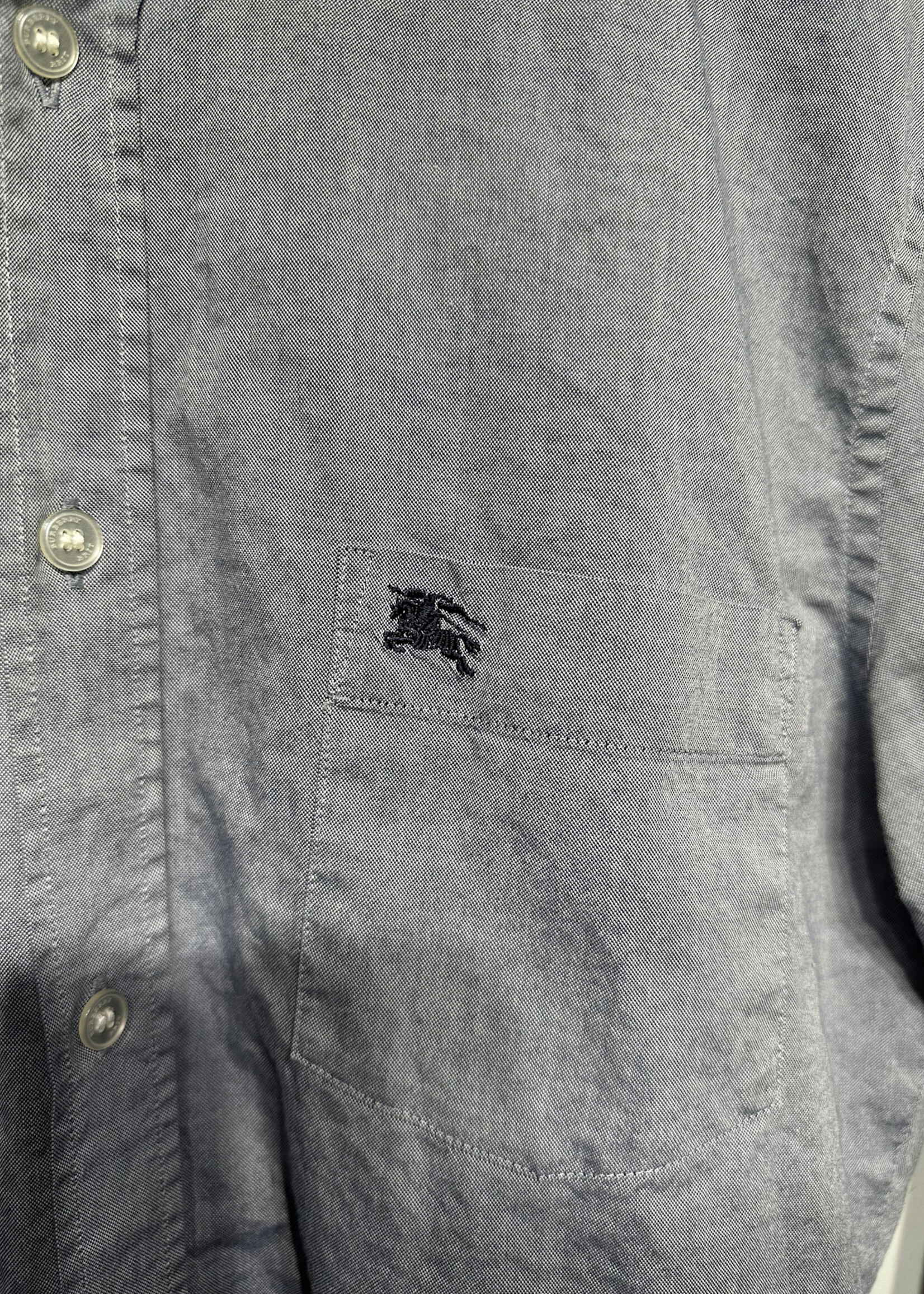 Burberry Blue BU Shirt Fits M