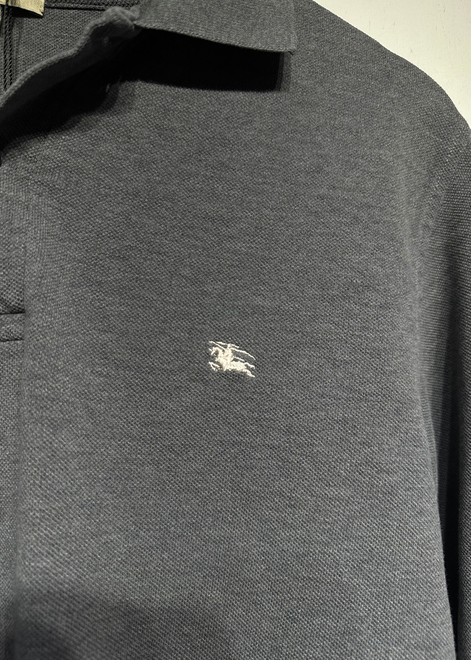 Burberry Grey LS Polo S