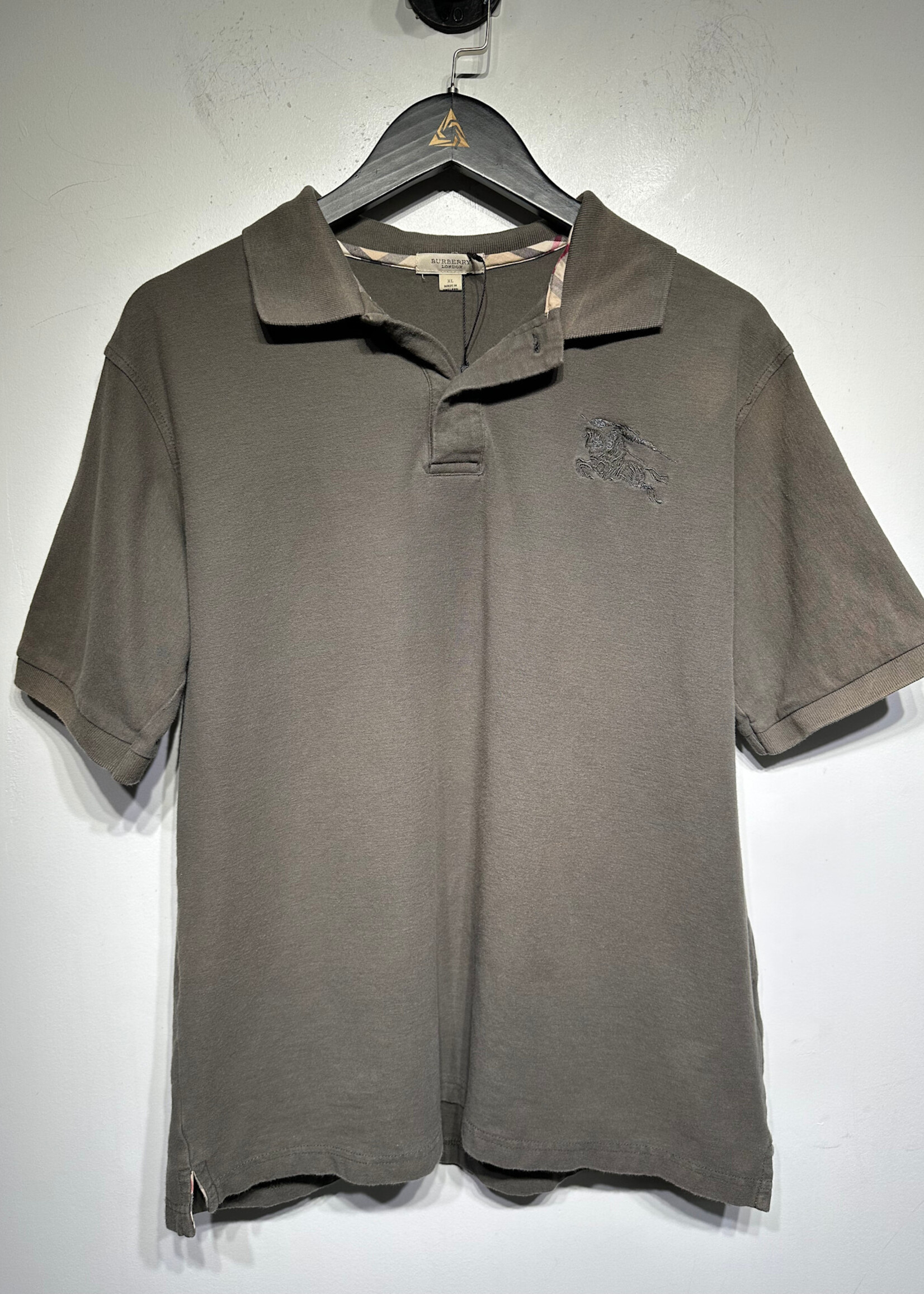 Burberry Dark Green Polo XL AS IS