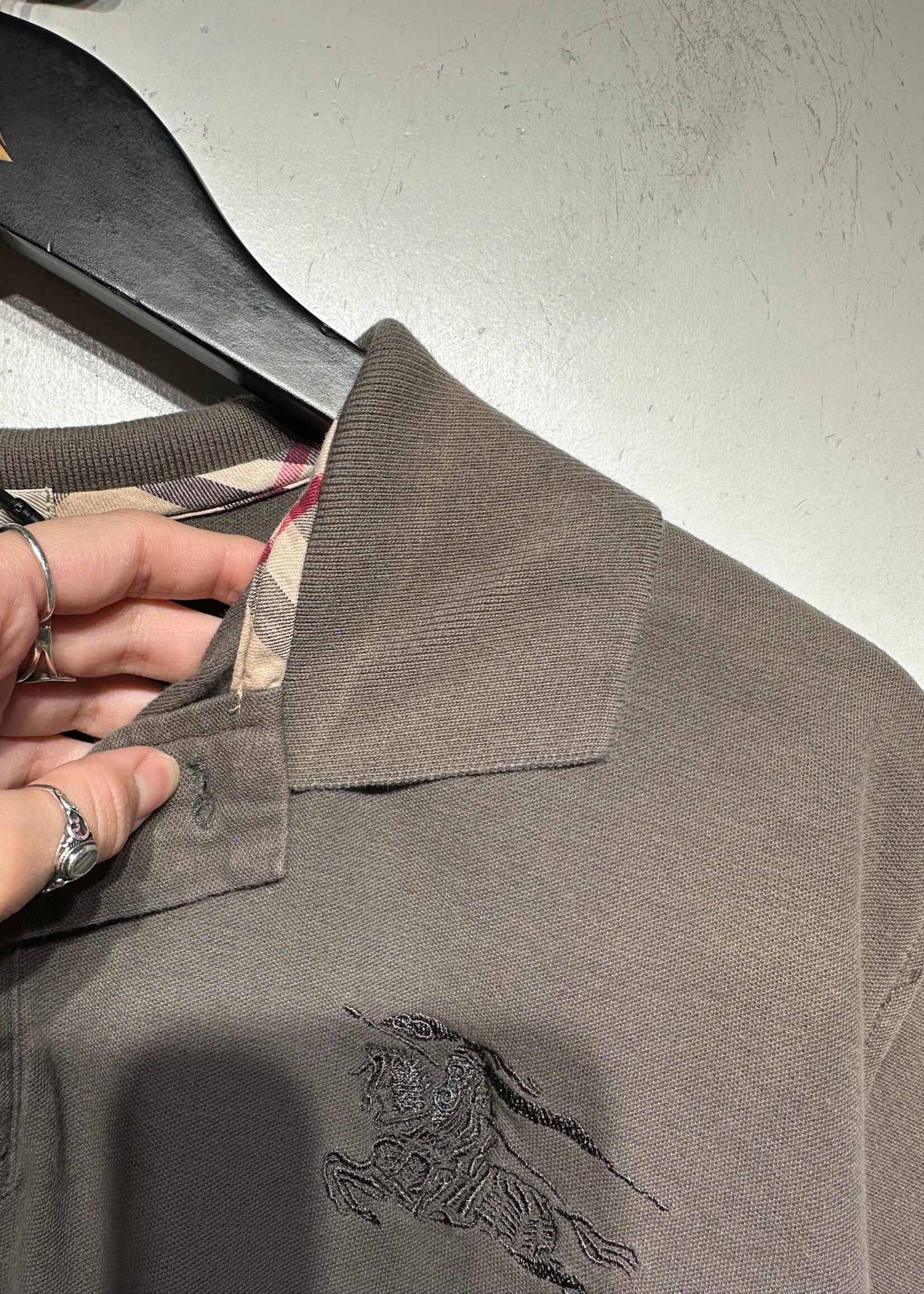 Burberry Dark Green Polo XL AS IS