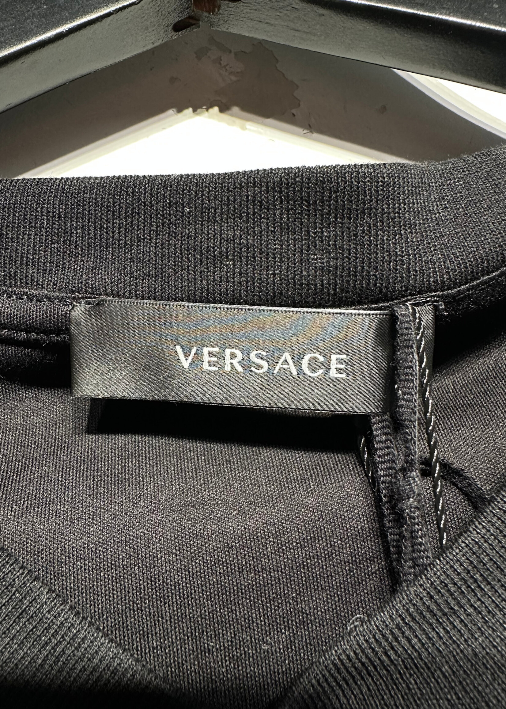 NWT VERSACE BLACK LOGO TEE L