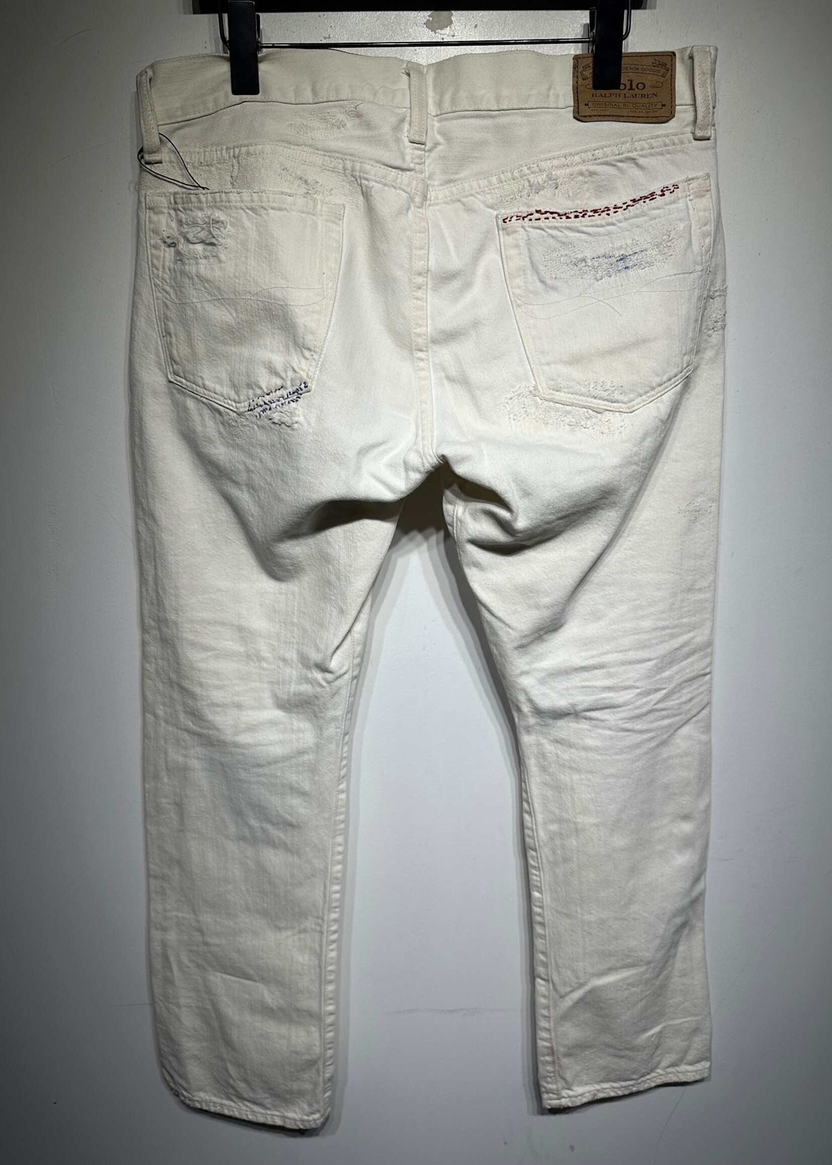 Ralph Lauren Boro Stitch White Jeans Masc 33