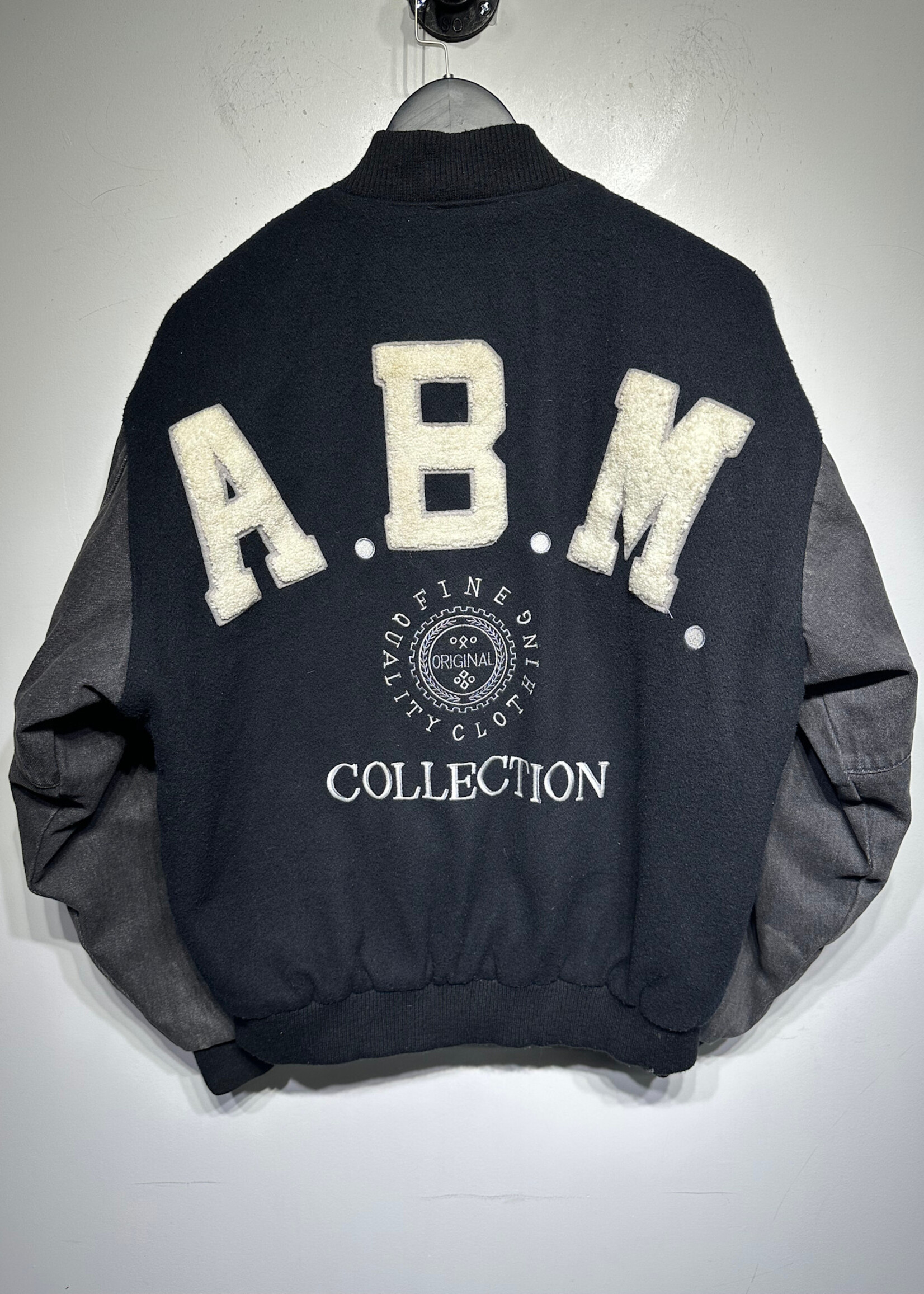 Anchor Blue Black Wool and Denim Jacket S
